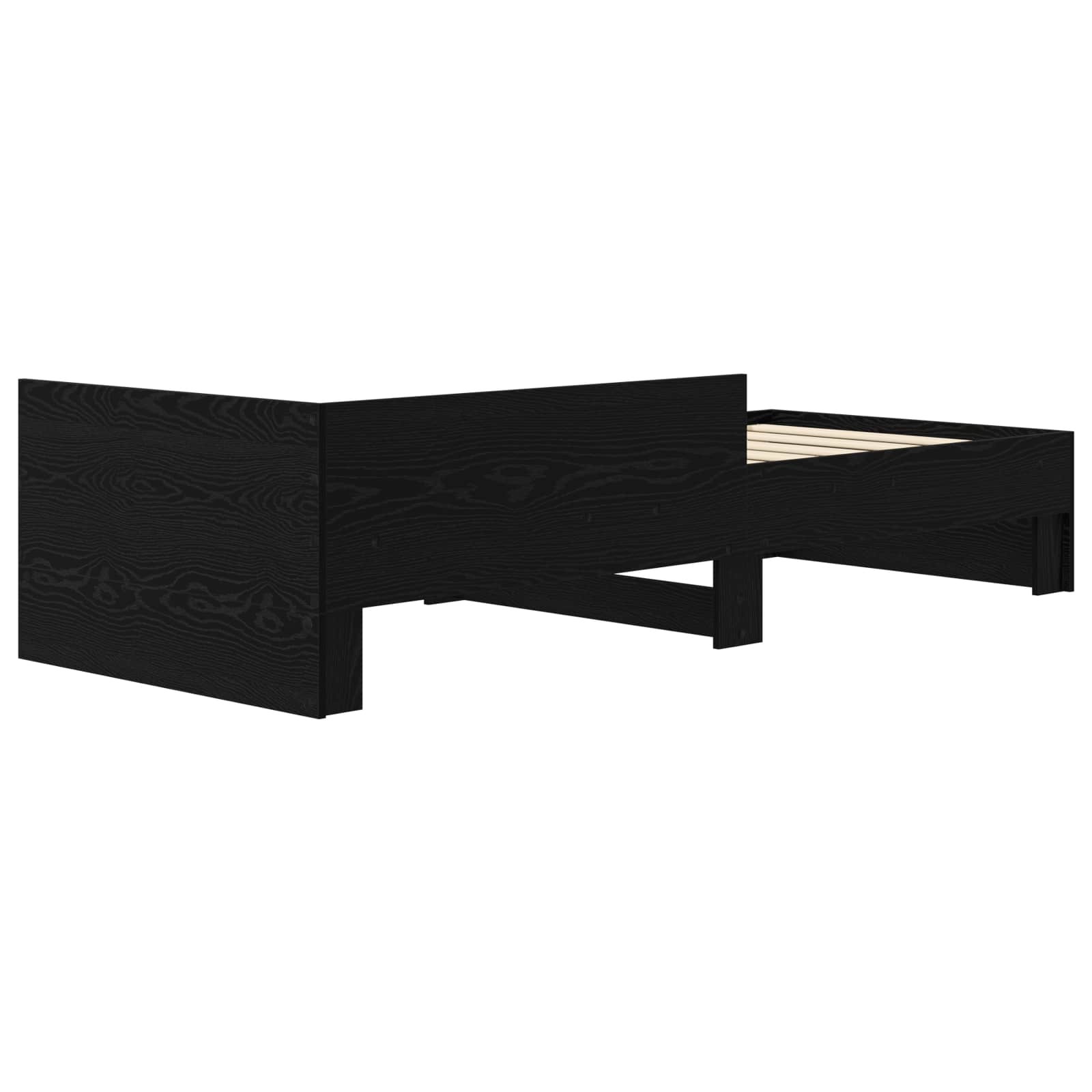 Cadre de lit avec tête de lit Chêne noir 80 x 200 cm