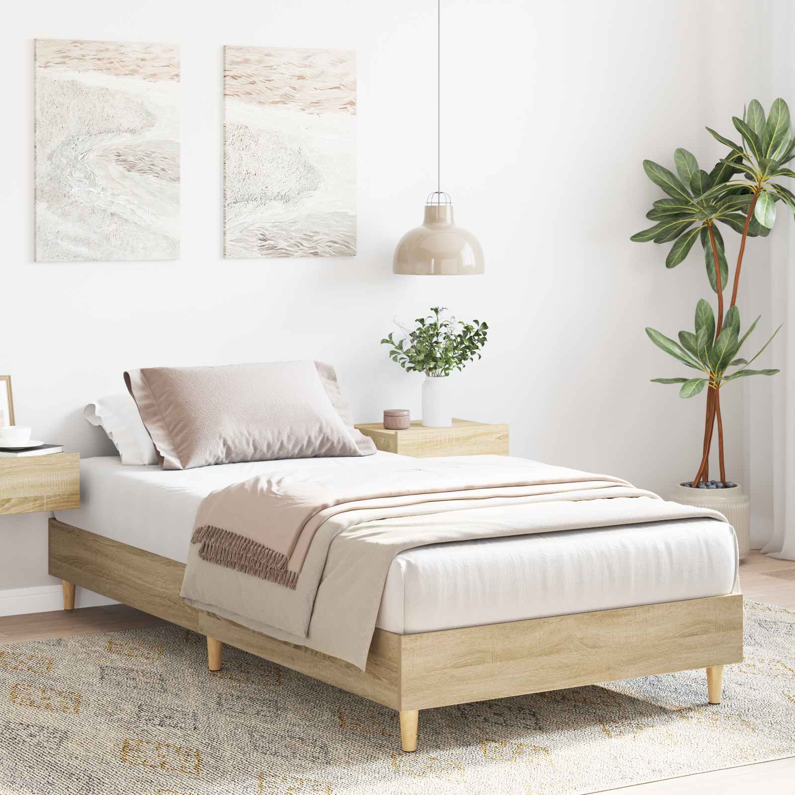 Cadre de lit Chêne Sonoma 80 x 200 cm Bois d'ingénierie - XIOS