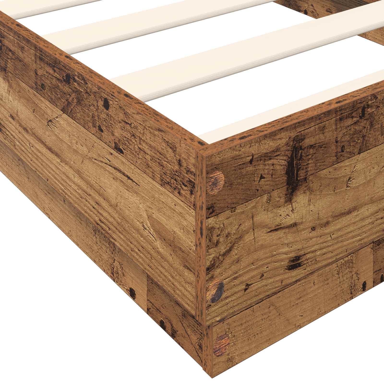 Cadre de lit au sol Bois ancien 80 x 200 cm Bois d'ingénierie - XIOS