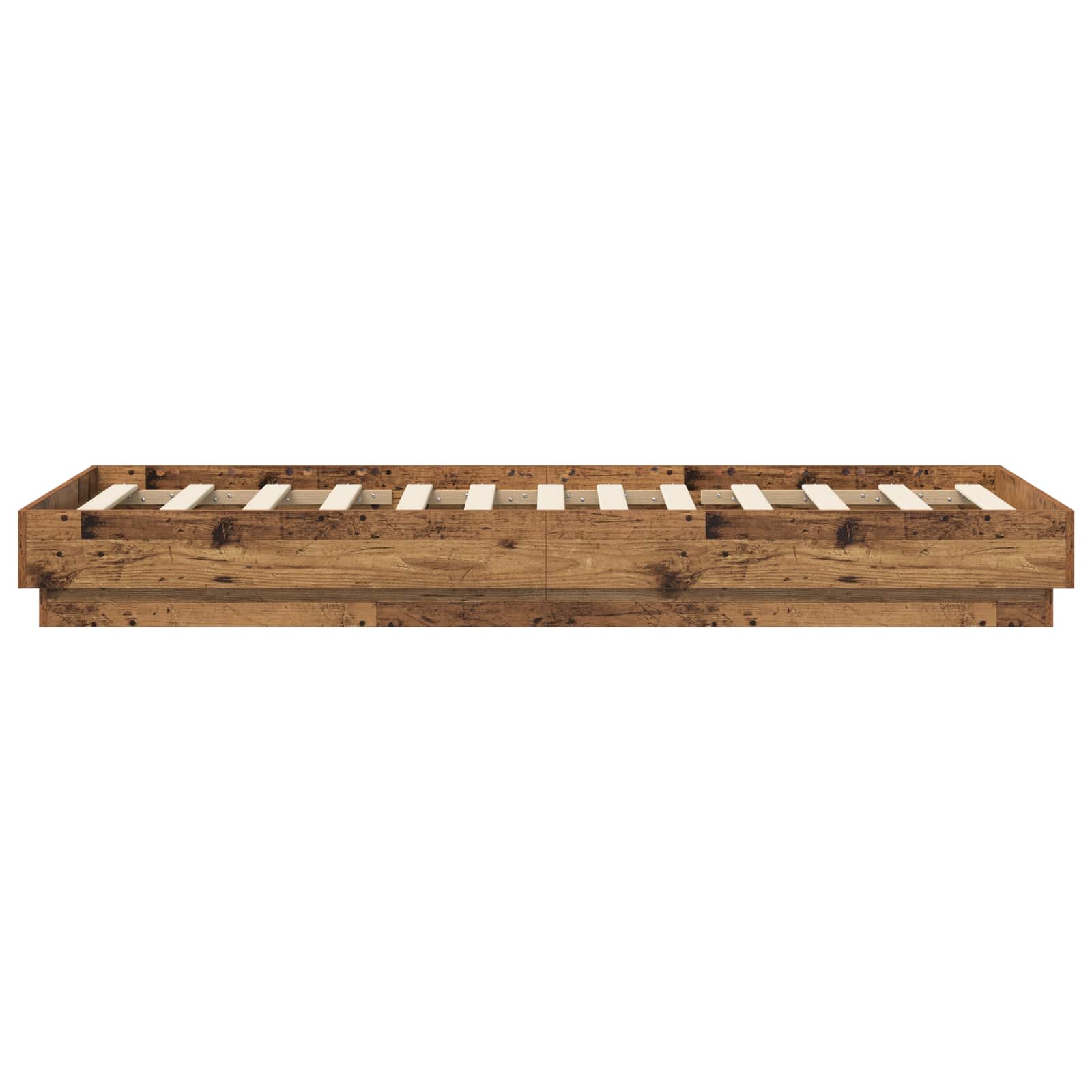 Cadre de lit au sol Bois ancien 80 x 200 cm Bois d'ingénierie - XIOS