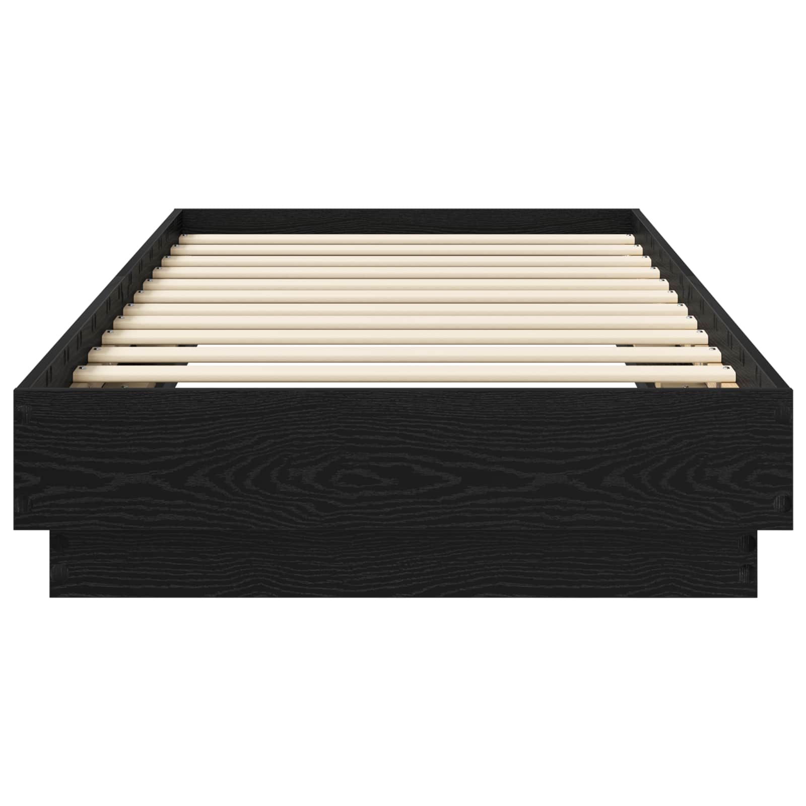 Cadre de lit au sol Chêne noir 80 x 200 cm Bois d'ingénierie - XIOS
