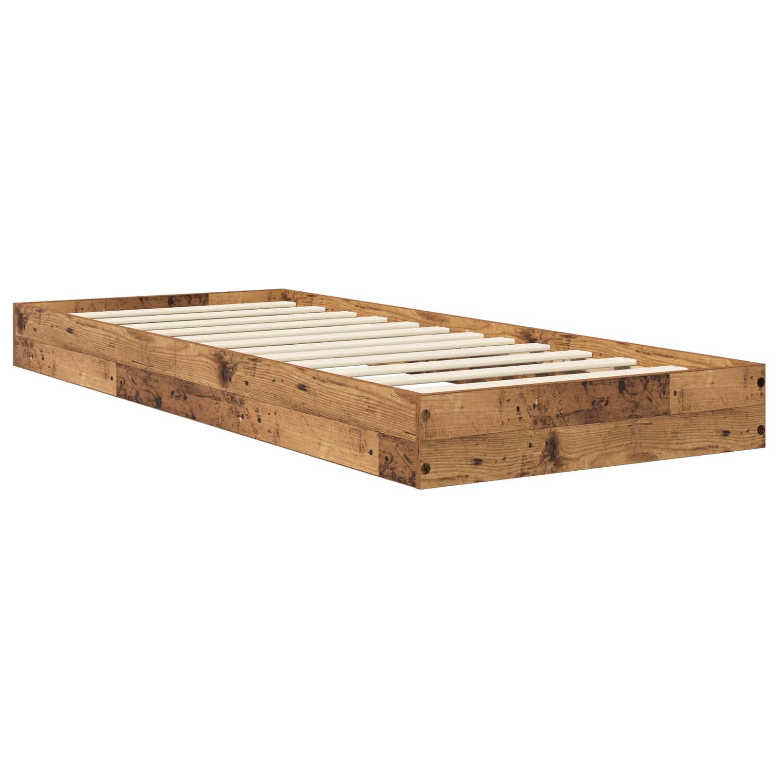 Cadre de lit au sol Bois ancien 80 x 200 cm Bois d'ingénierie - XIOS