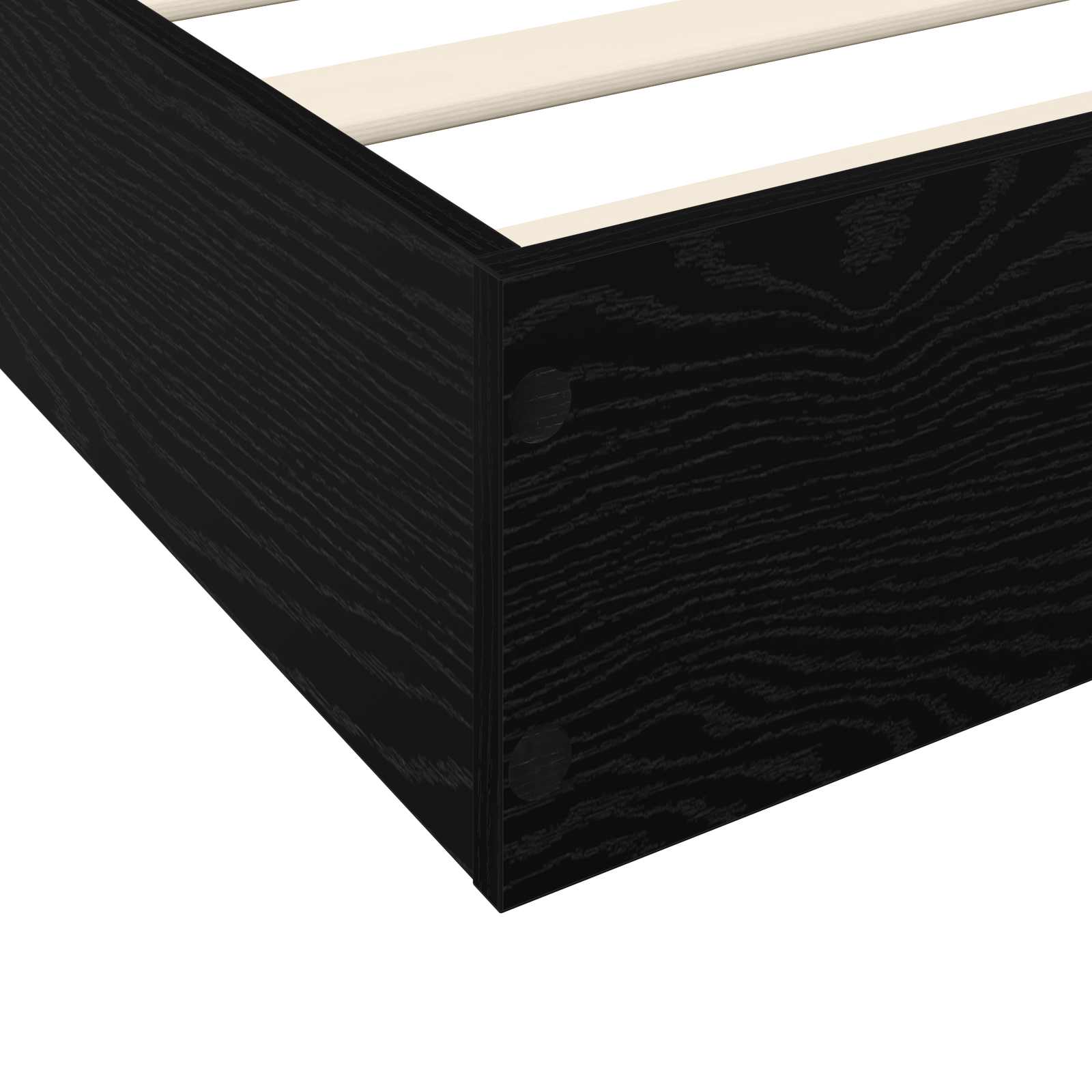 Cadre de lit au sol Chêne noir 80 x 200 cm Bois d'ingénierie - XIOS
