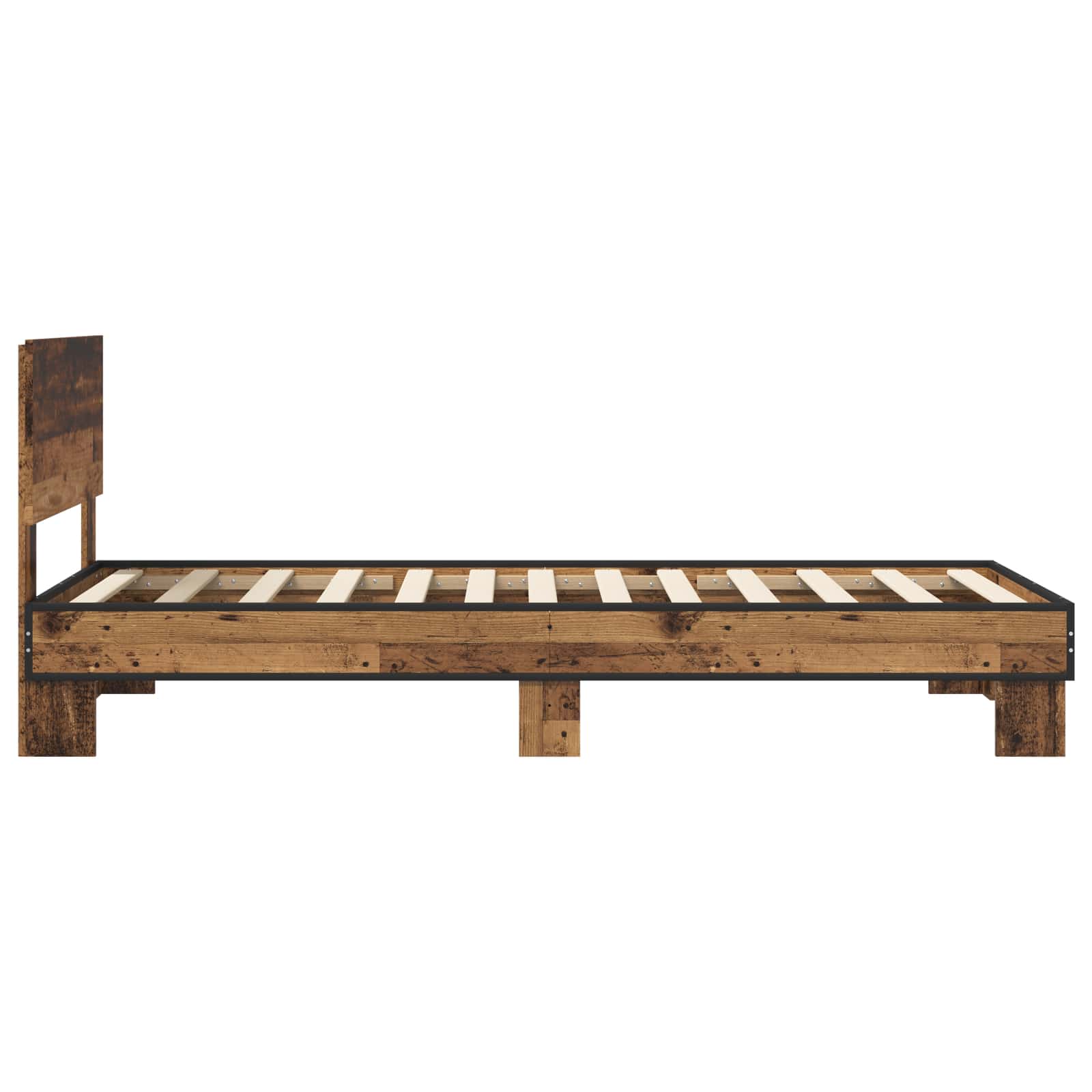 Cadre de lit avec tête de lit Bois ancien 80 x 200 cm - XIOS
