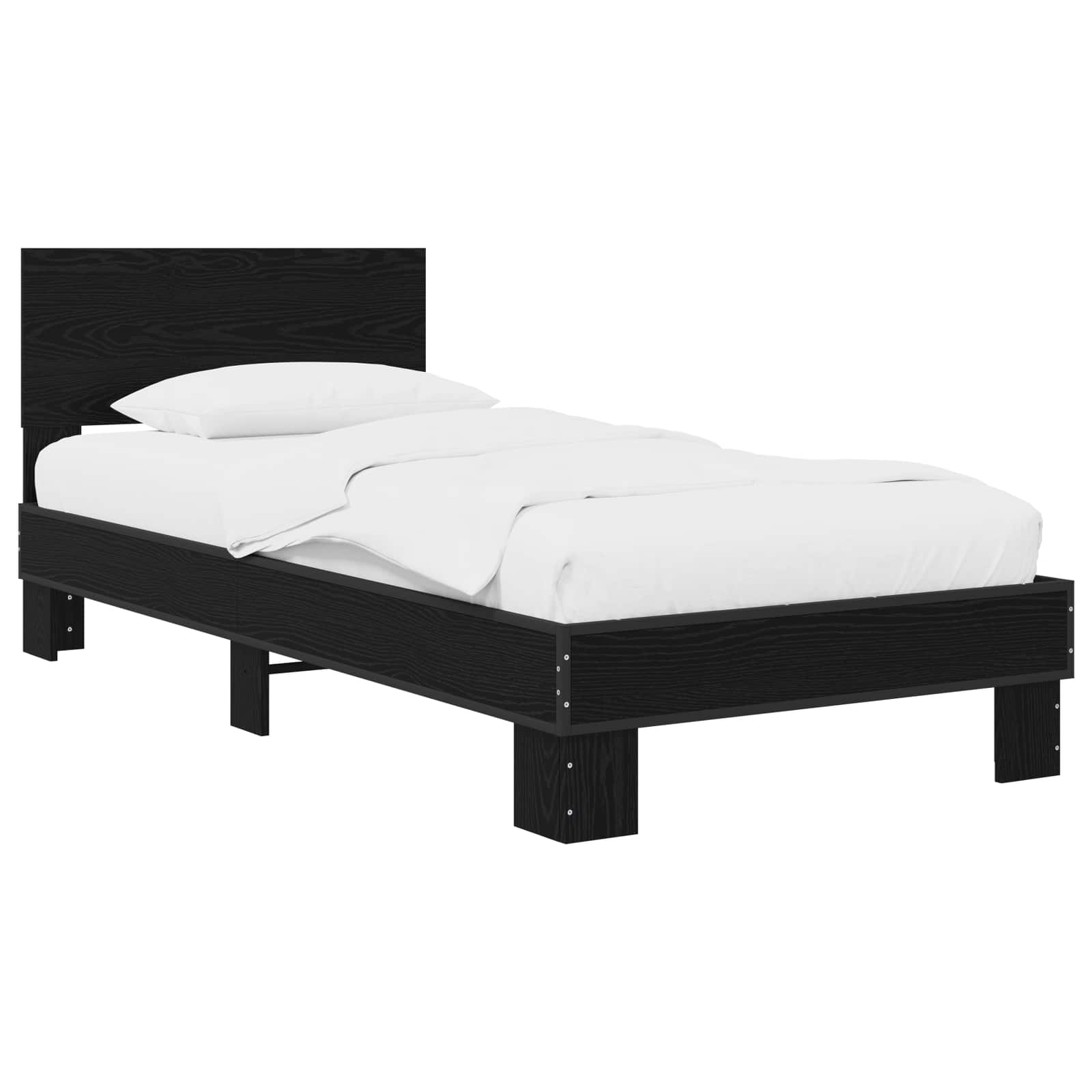 Cadre de lit avec tête de lit Chêne noir 80 x 200 cm - XIOS