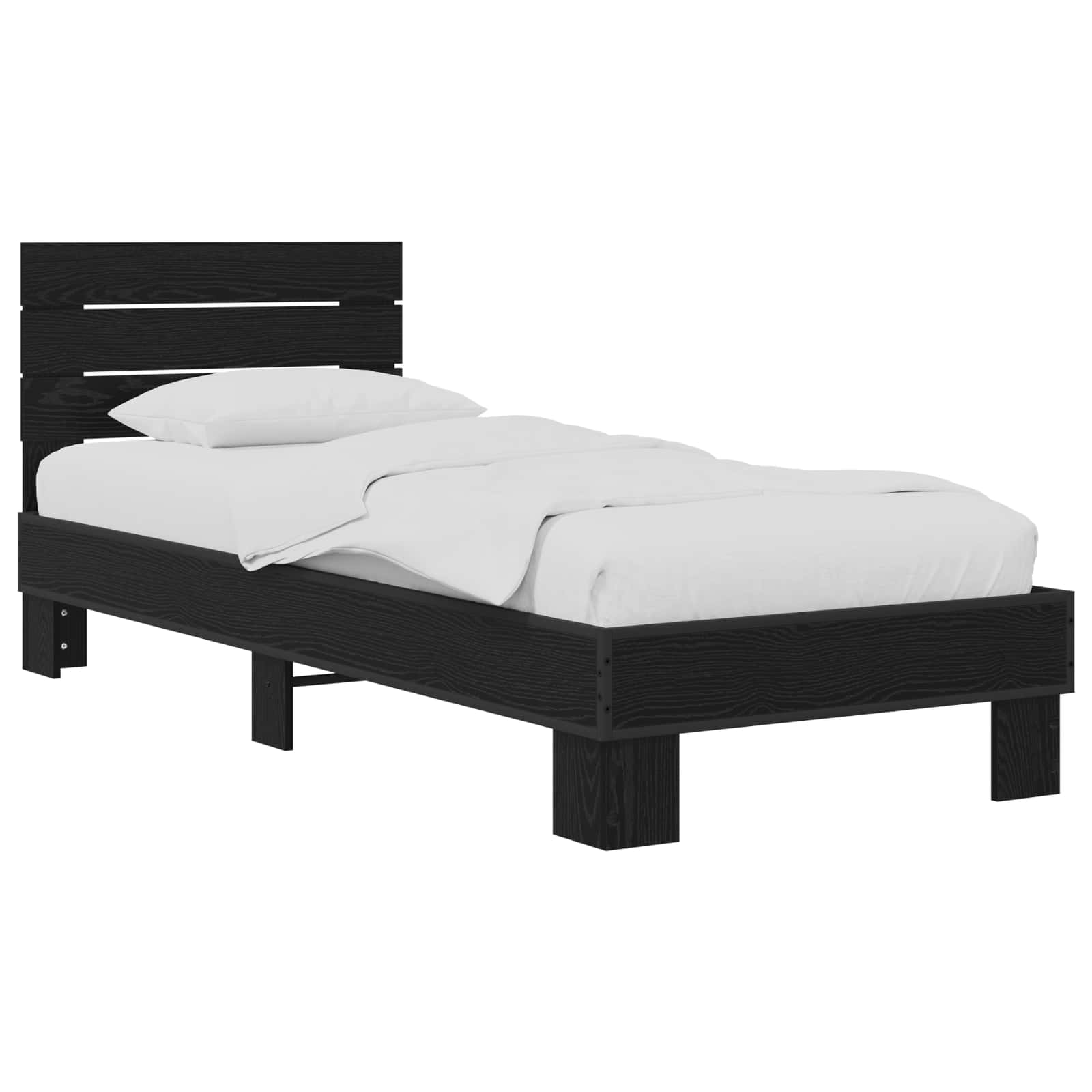 Cadre de lit avec tête de lit Chêne noir 80 x 200 cm - XIOS