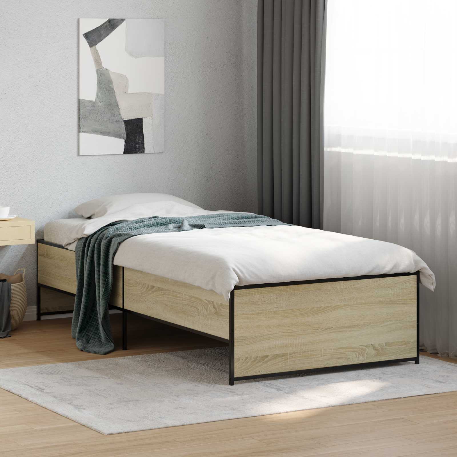 Cadre de lit Chêne Sonoma 80 x 200 cm Bois d'ingénierie - XIOS