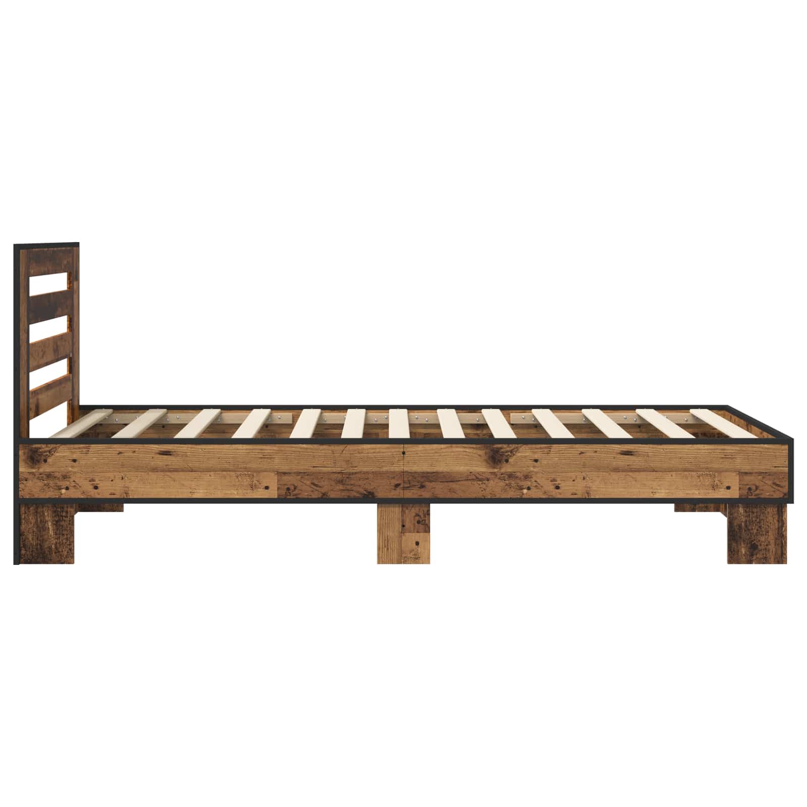 Cadre de lit avec tête de lit Bois ancien 80 x 200 cm - XIOS