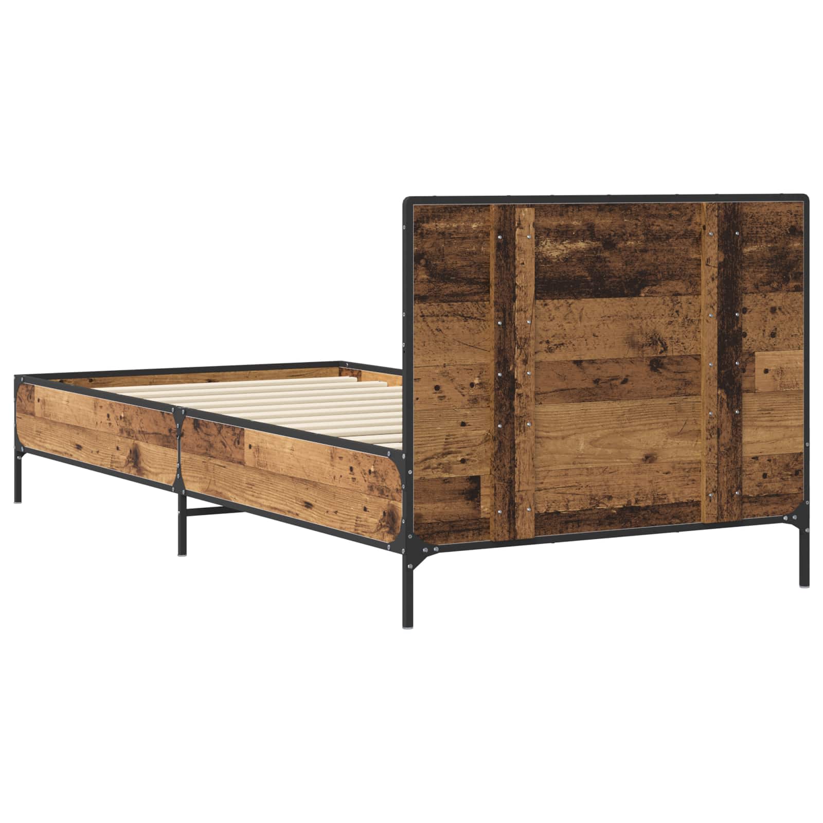 Cadre de lit avec tête de lit Bois ancien 80 x 200 cm - XIOS