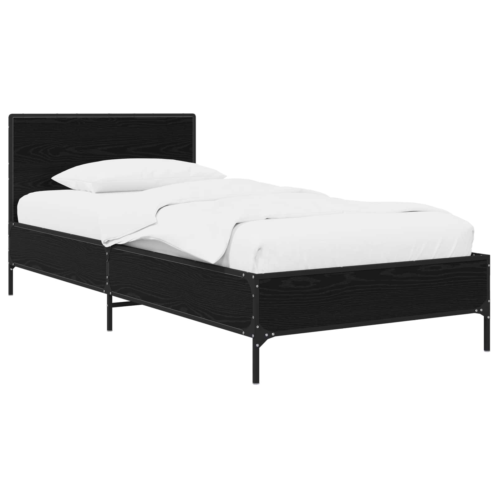 Cadre de lit avec tête de lit Chêne noir 80 x 200 cm - XIOS