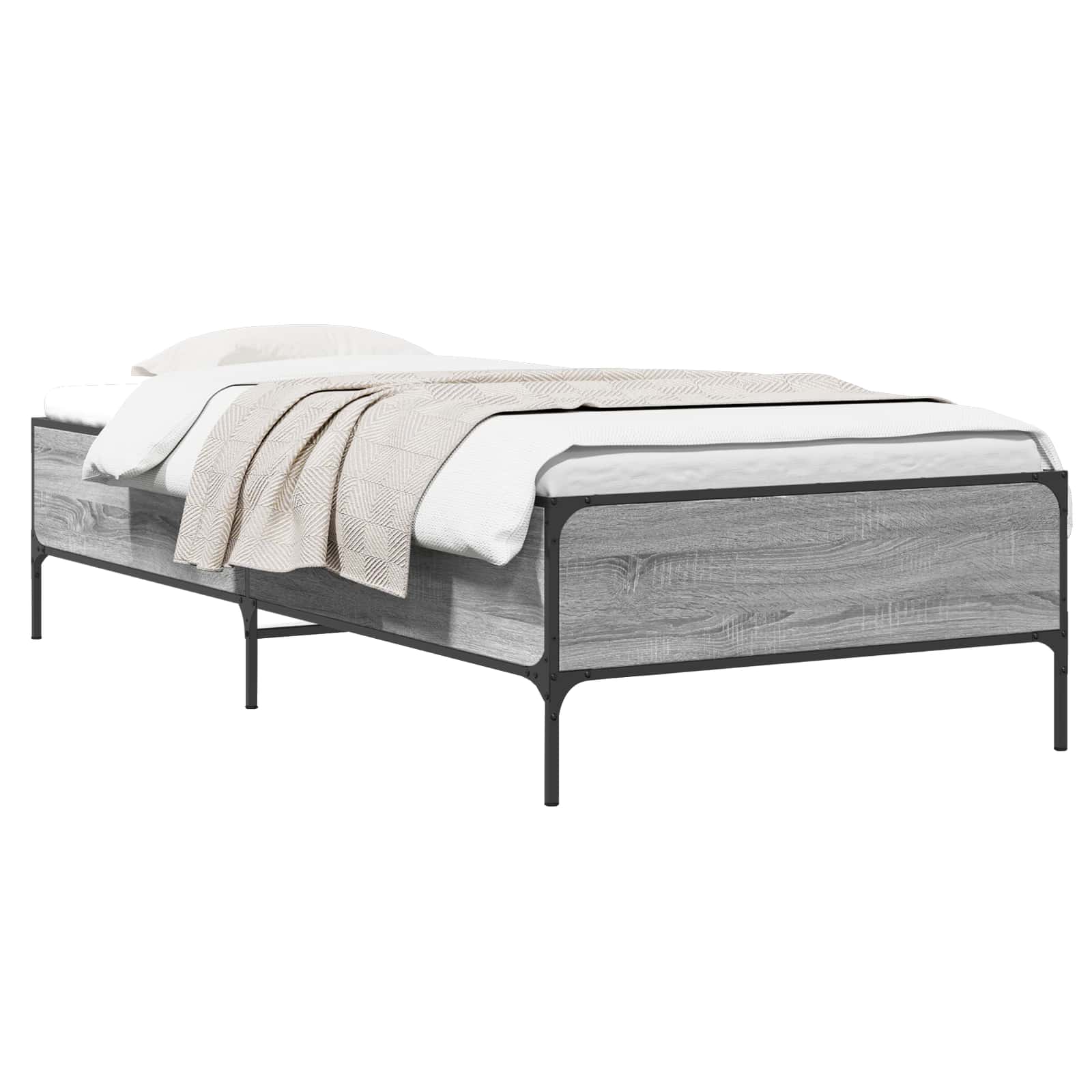 Cadre de lit Sonoma gris 80 x 200 cm Bois d'ingénierie - XIOS