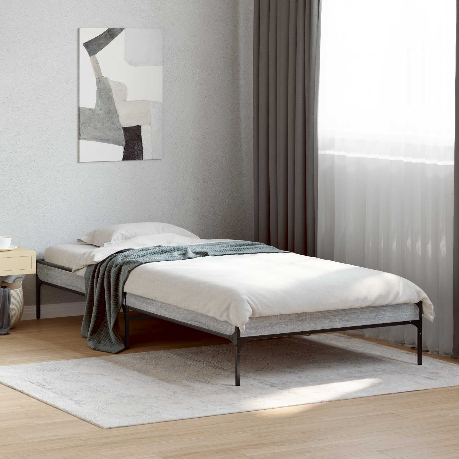 Cadre de lit Sonoma gris 80 x 200 cm Bois d'ingénierie - XIOS