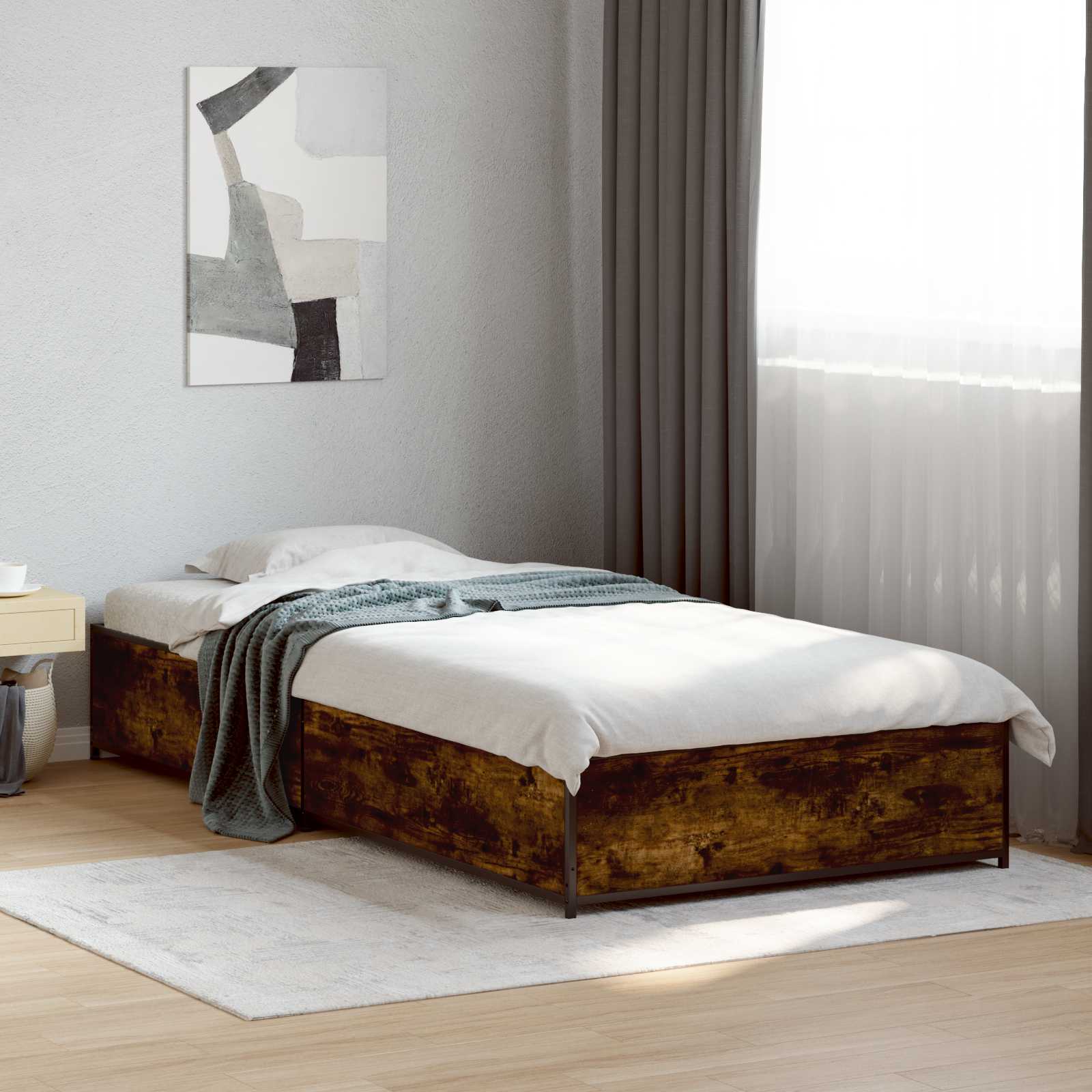 Cadre de lit Chêne fumé 80 x 200 cm Bois d'ingénierie - XIOS