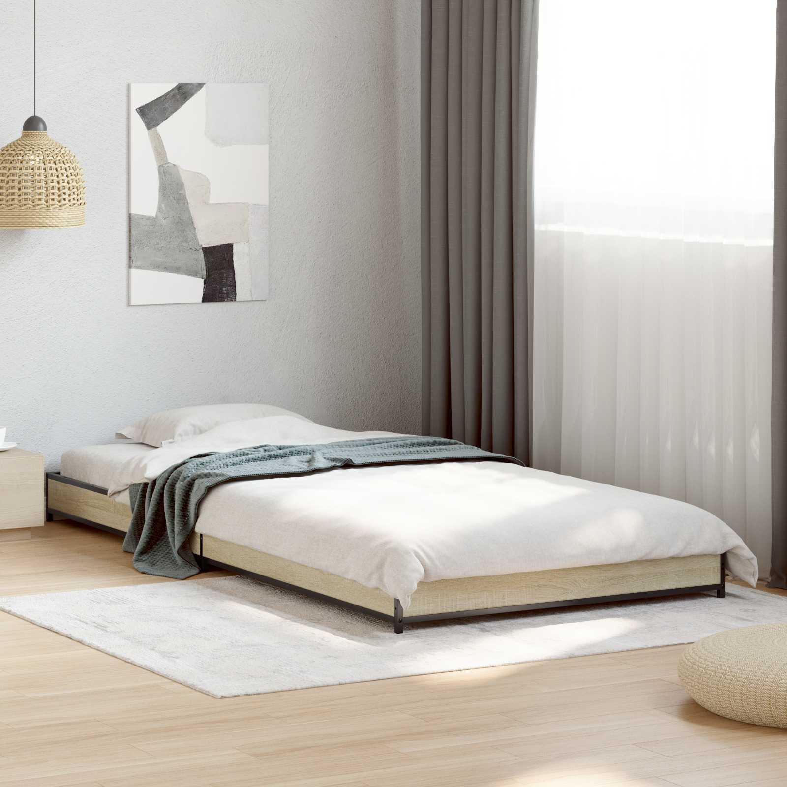 Cadre de lit Chêne Sonoma 80 x 200 cm Bois d'ingénierie - XIOS