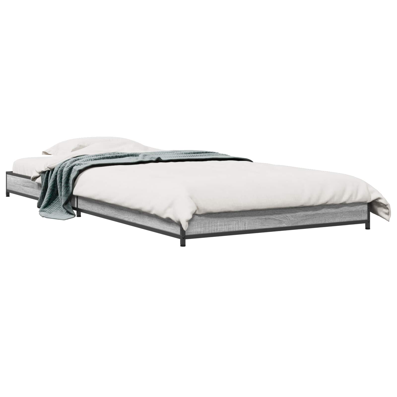 Cadre de lit Sonoma gris 80 x 200 cm Bois d'ingénierie - XIOS