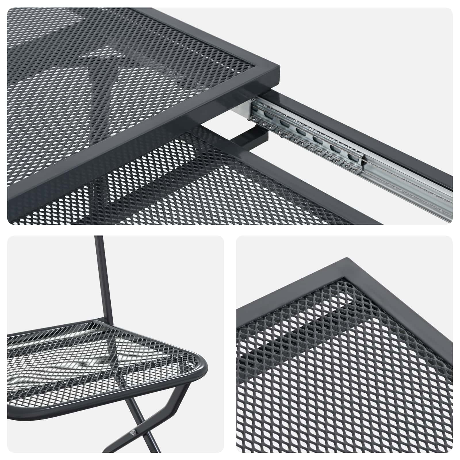 Ensemble de salle à manger pour jardin 7 pcs Anthracite - XIOS
