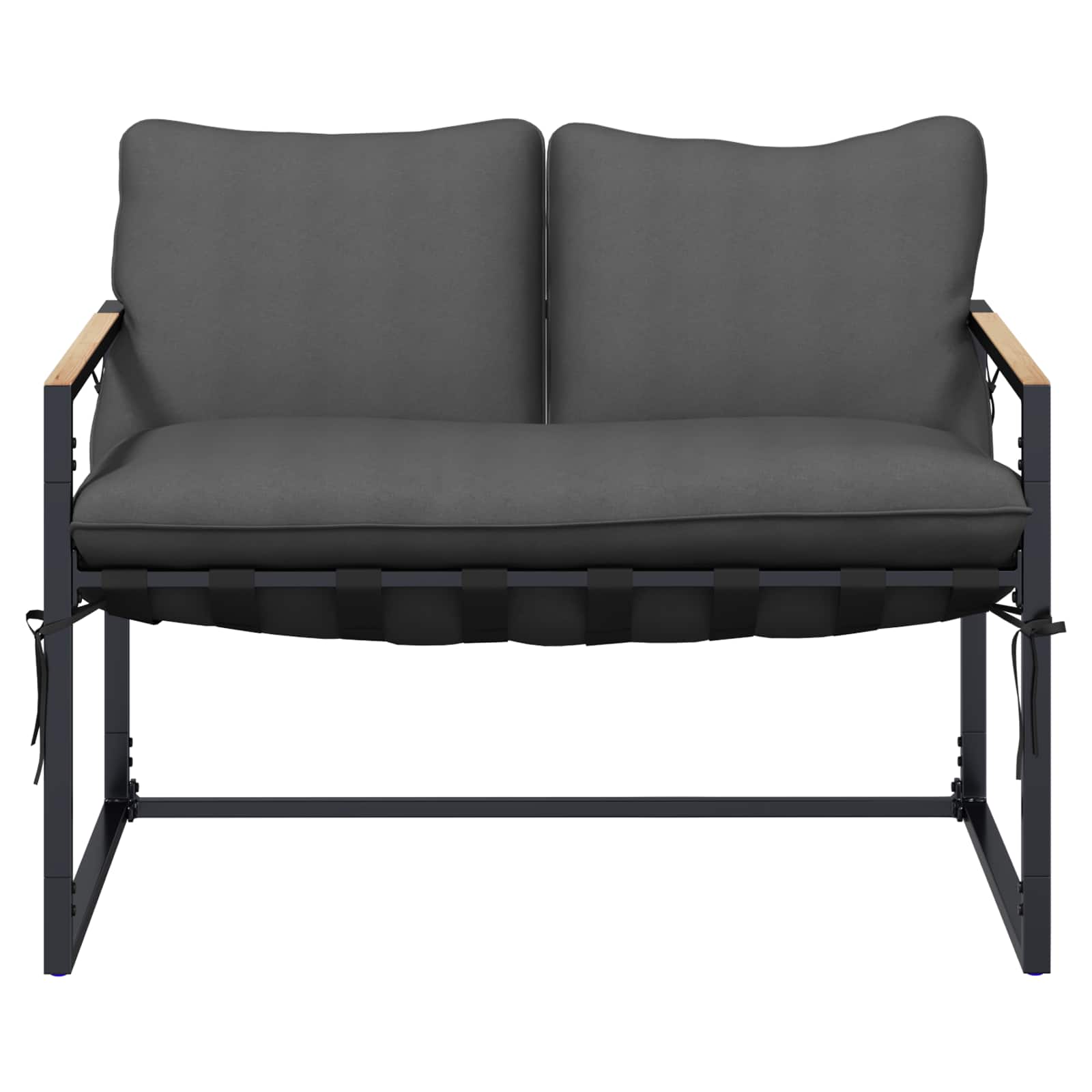 Ensemble de canapé de jardin Noir et anthracite Acier - XIOS