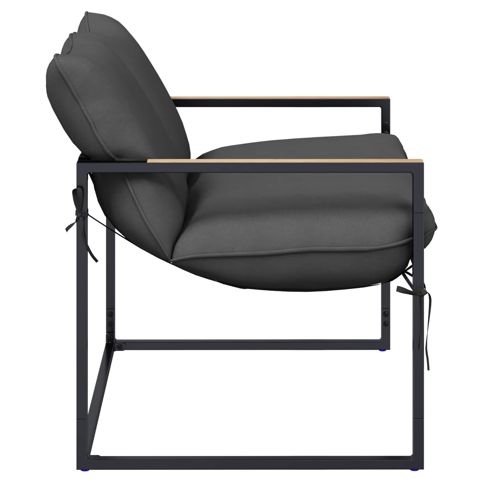 Ensemble de canapé de jardin Noir et anthracite Acier - XIOS