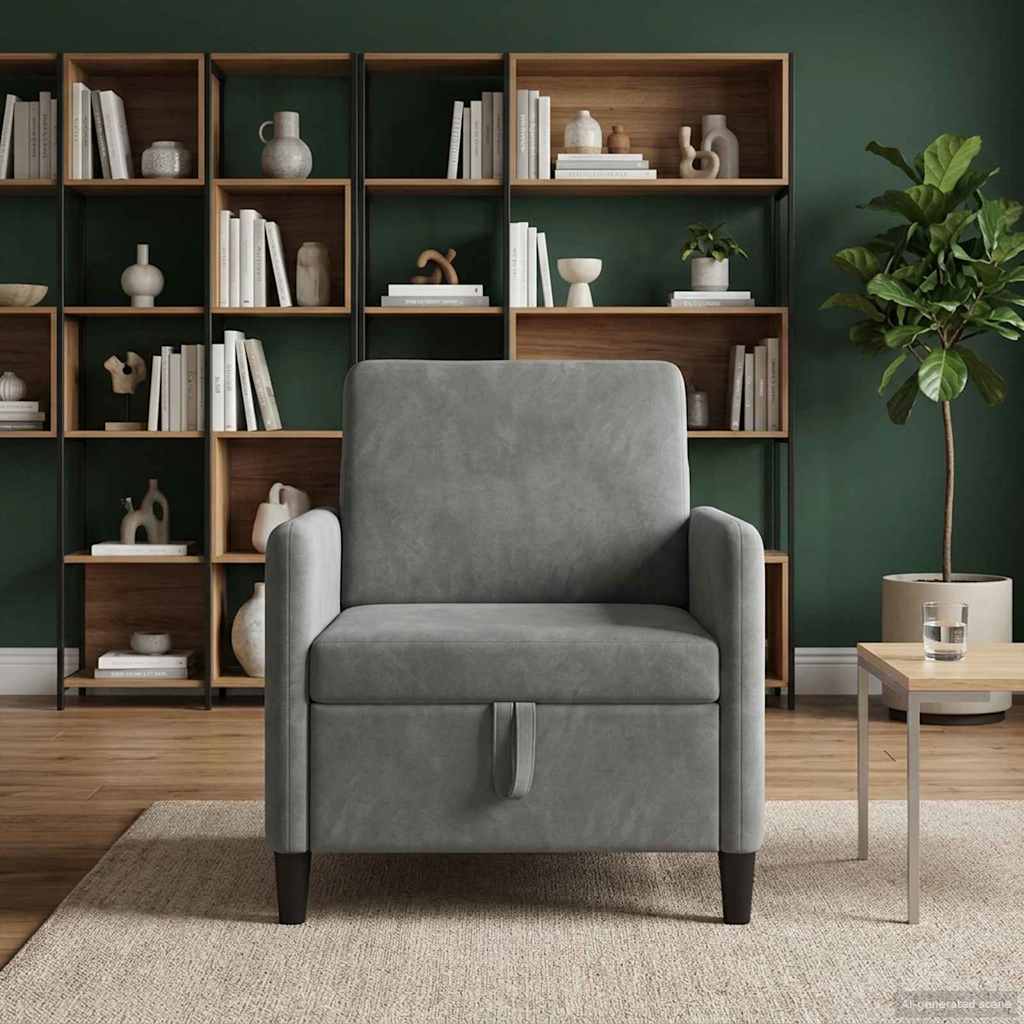 Sofa avec rangement Gris foncé 72 x 78 x 87 cm Polyester