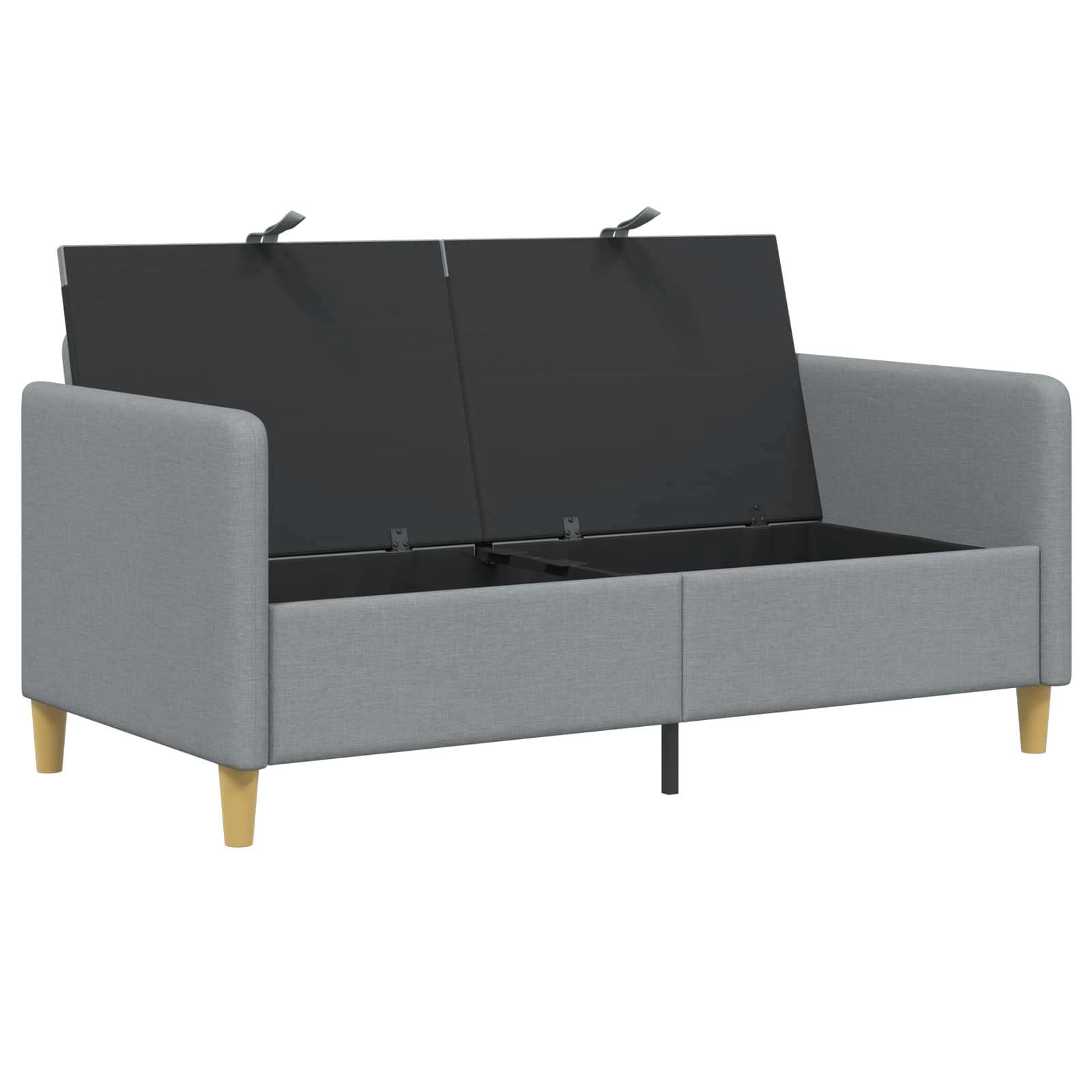 Sofa avec rangement Gris clair 152 x 78 x 87 cm Polyester