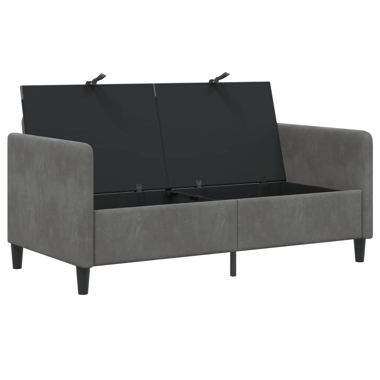 Sofa avec rangement Gris foncé 152 x 78 x 87 cm Polyester