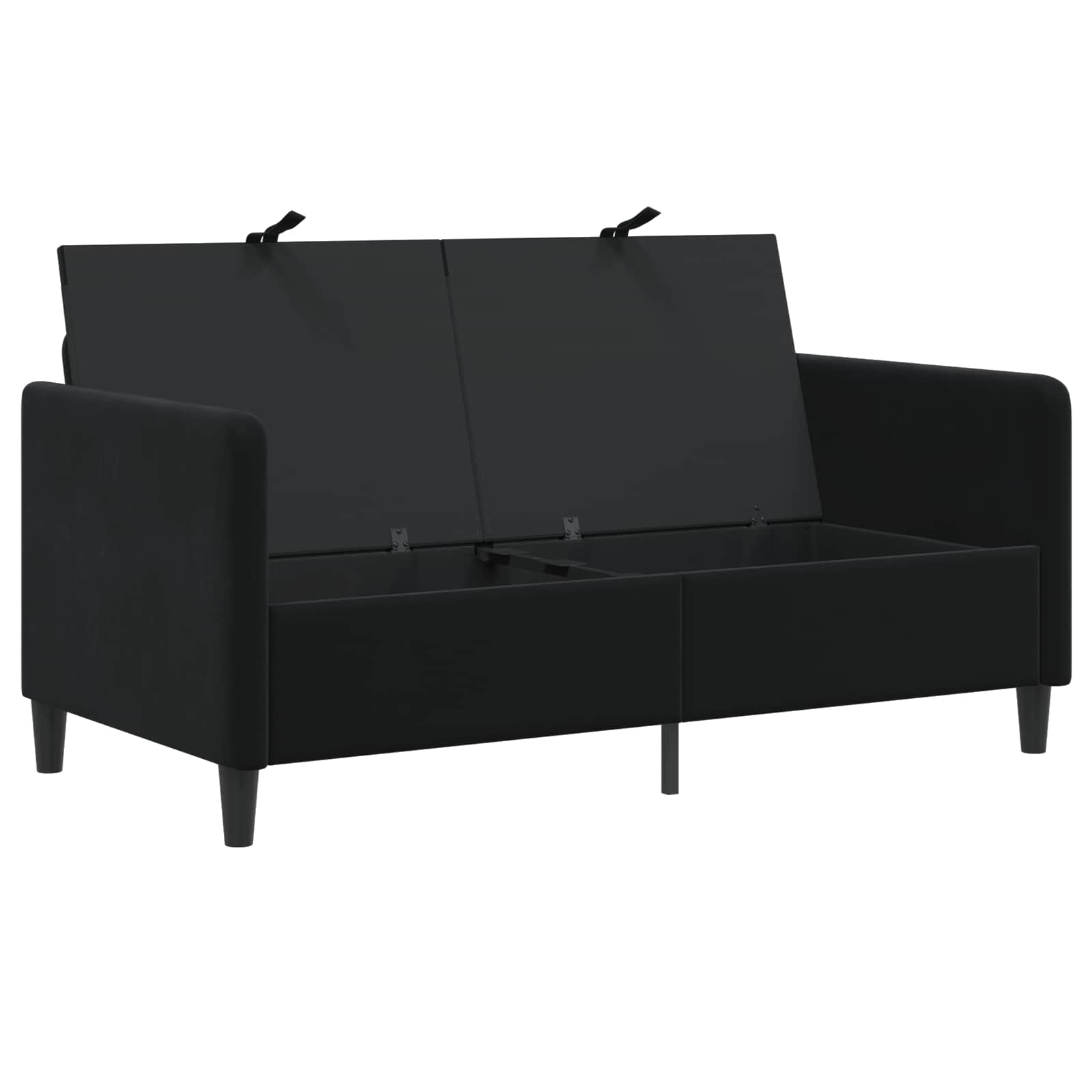Sofa avec rangement Noir 152 x 78 x 87 cm Polyester