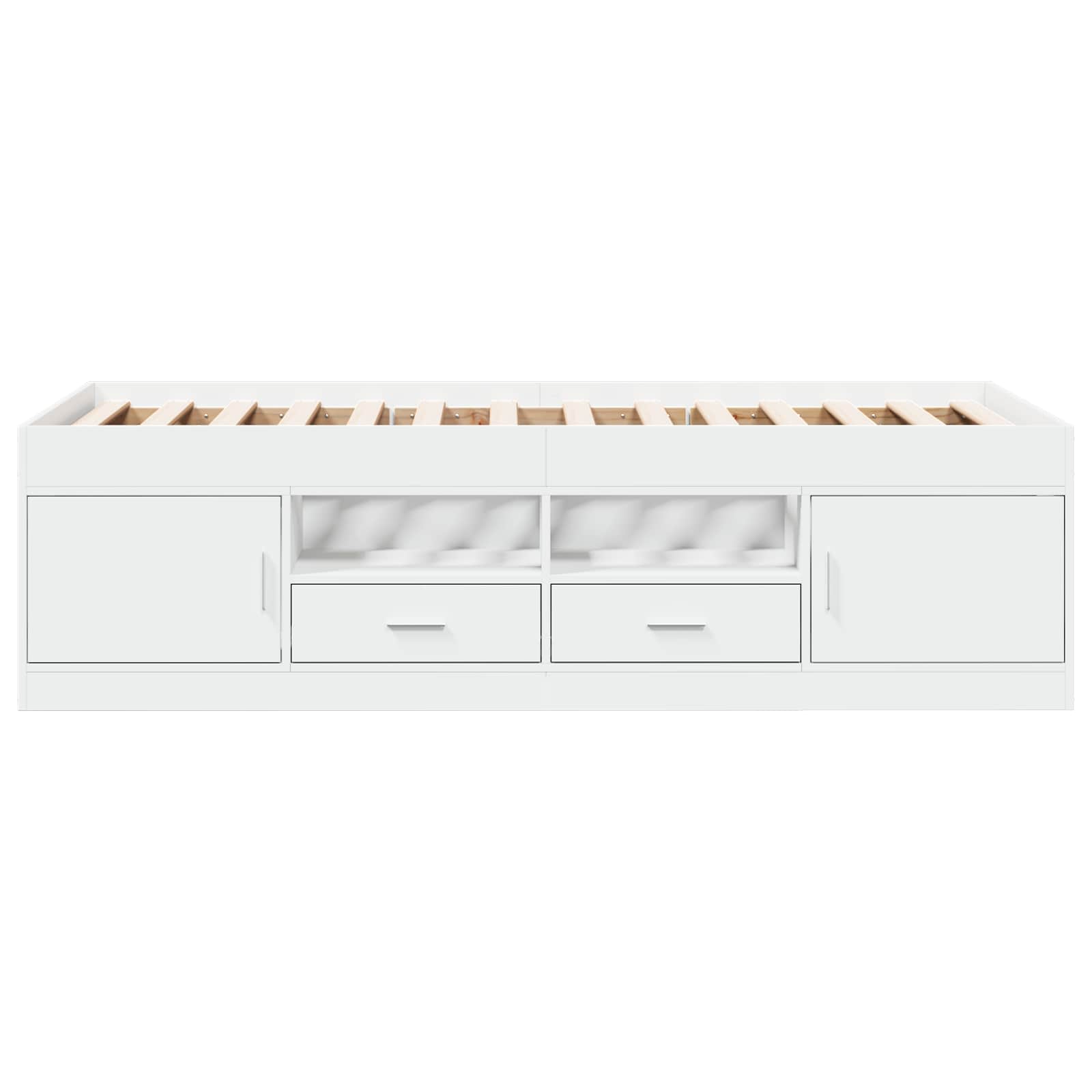Cadre de lit avec rangement Blanc 80 x 200 cm Bois d'ingénierie