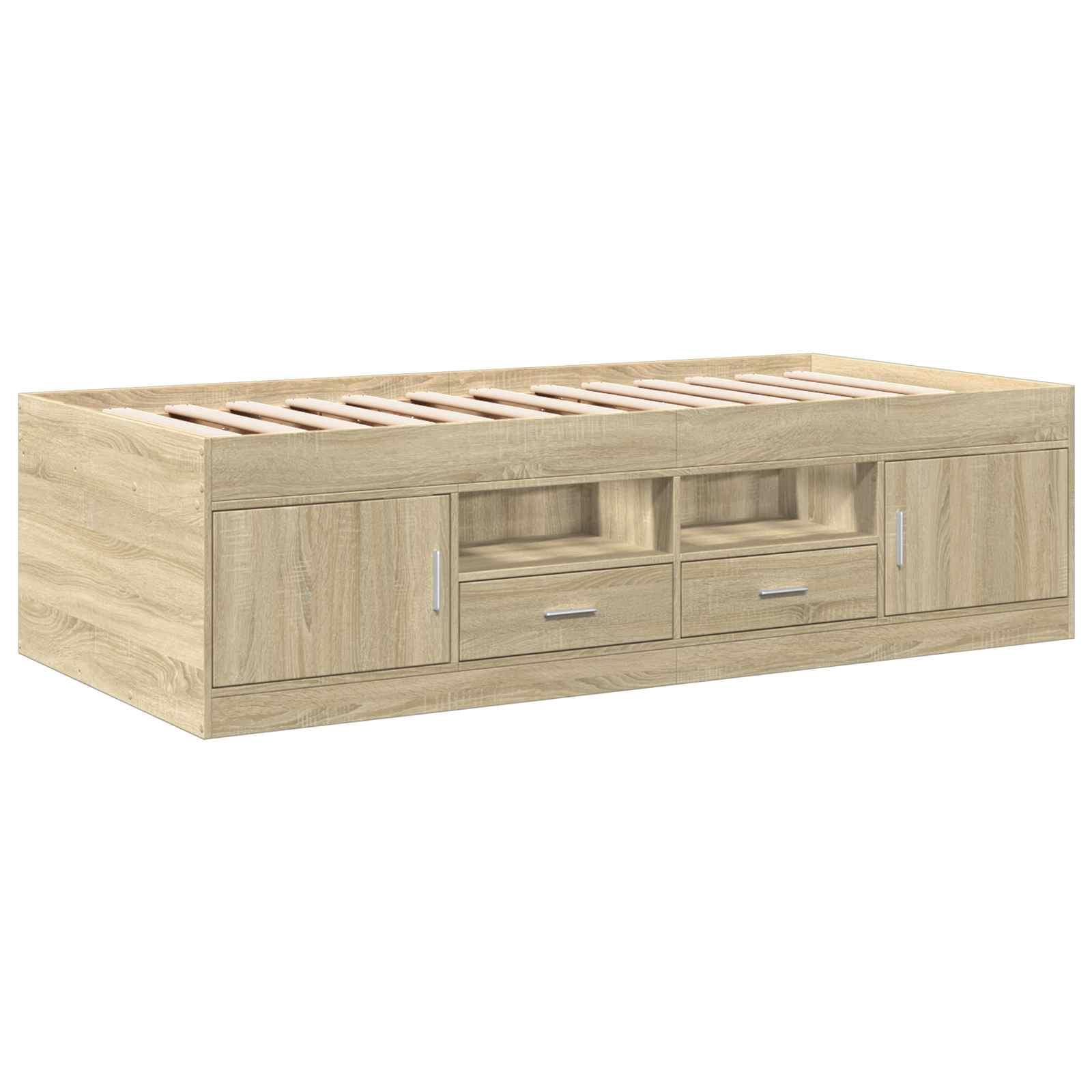 Cadre de lit avec rangement avec porte Chêne Sonoma 80 x 200 cm