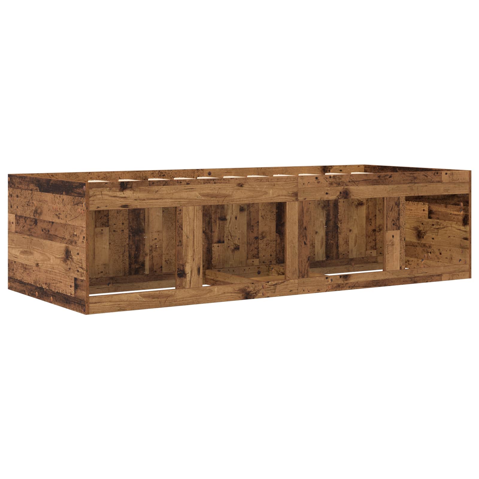 Cadre de lit avec rangement avec tiroir Bois ancien 80 x 200 cm