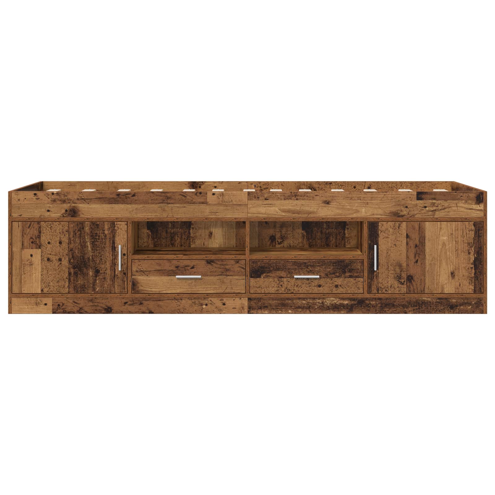 Cadre de lit avec rangement avec tiroir Bois ancien 80 x 200 cm