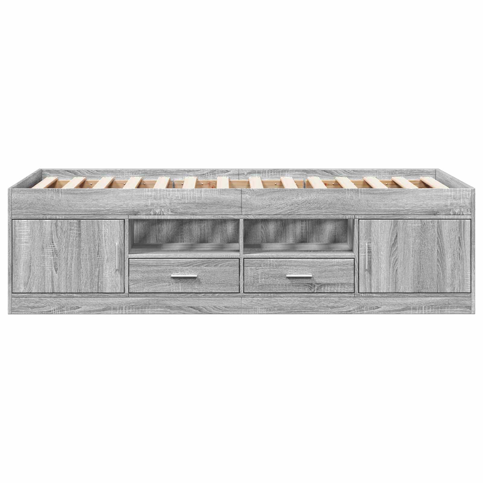 Cadre de lit avec rangement avec tiroir Sonoma gris 80 x 200 cm