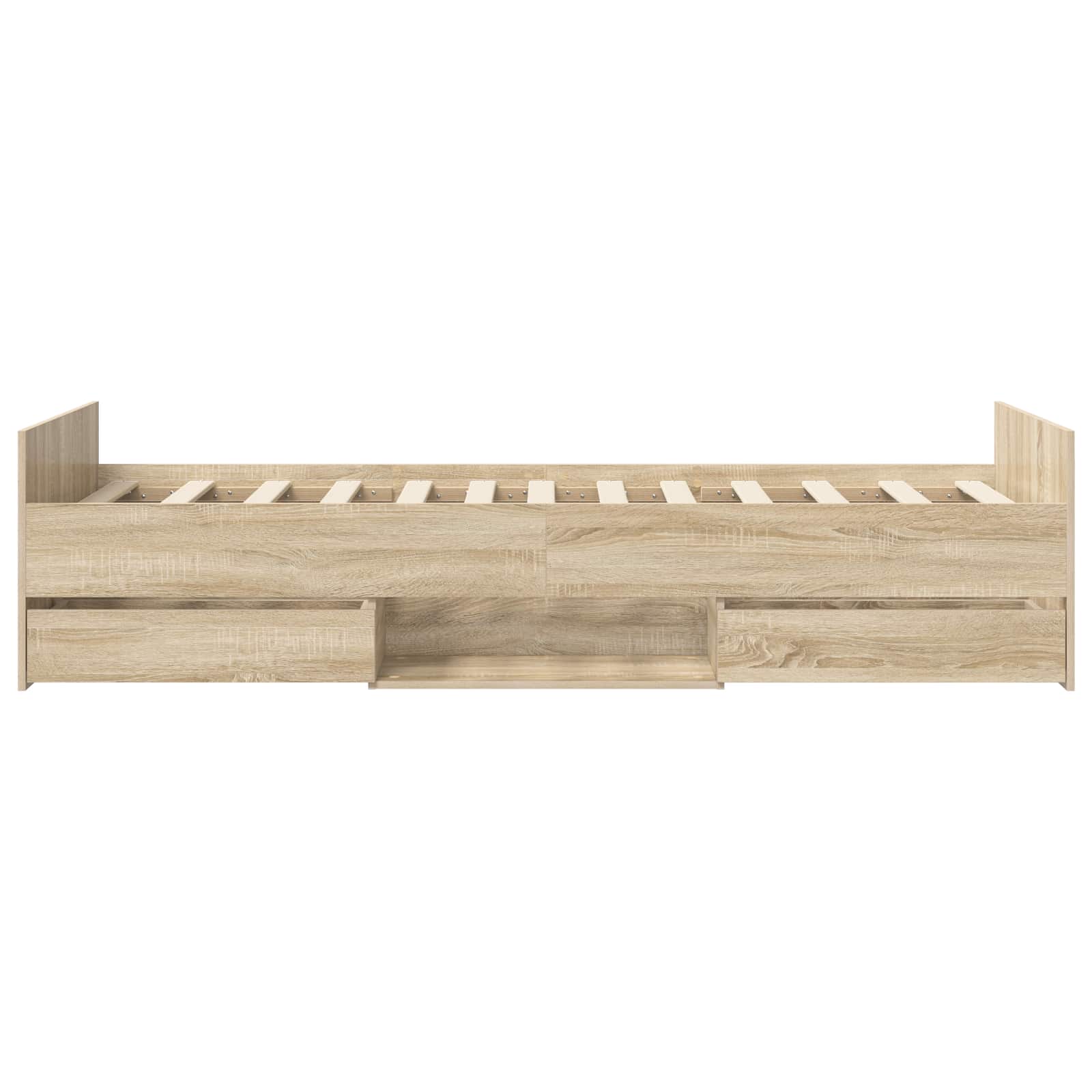 Cadre de lit avec rangement Chêne Sonoma 80 x 200 cm