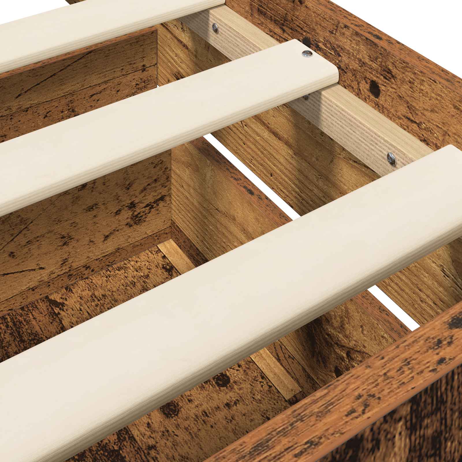 Cadre de lit avec rangement Bois ancien 80 x 200 cm