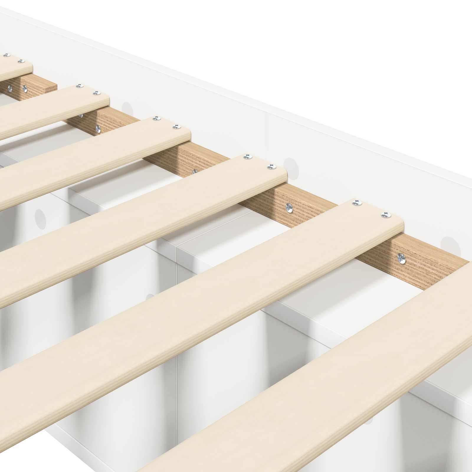 Cadre de lit avec rangement Blanc 80 x 200 cm Bois d'ingénierie