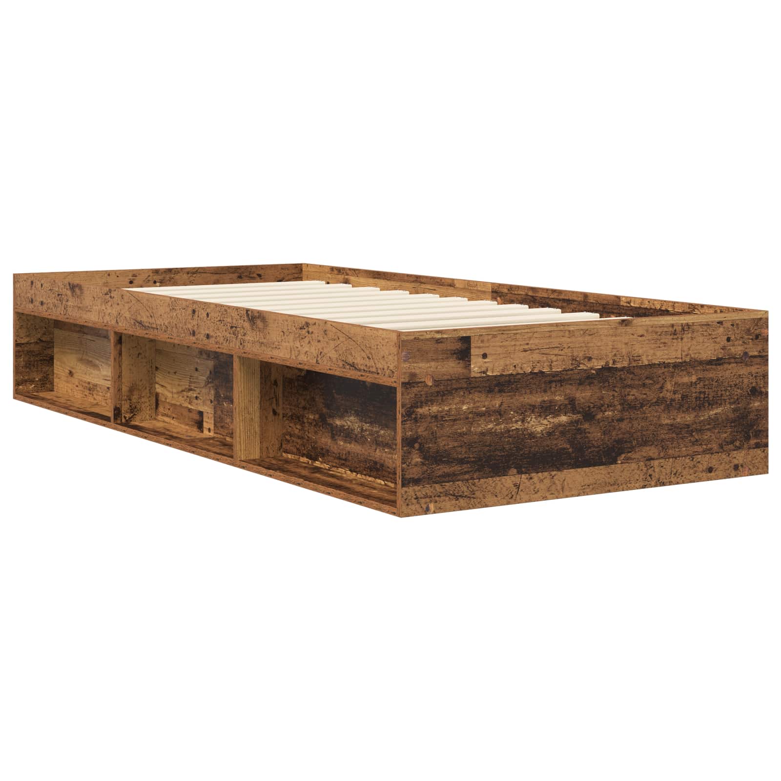 Cadre de lit avec rangement Bois ancien 80 x 200 cm