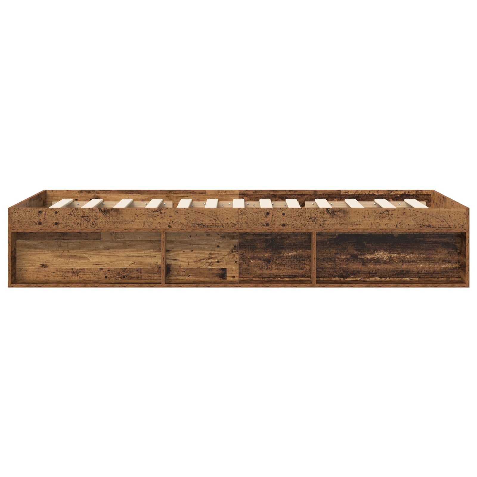 Cadre de lit avec rangement Bois ancien 80 x 200 cm