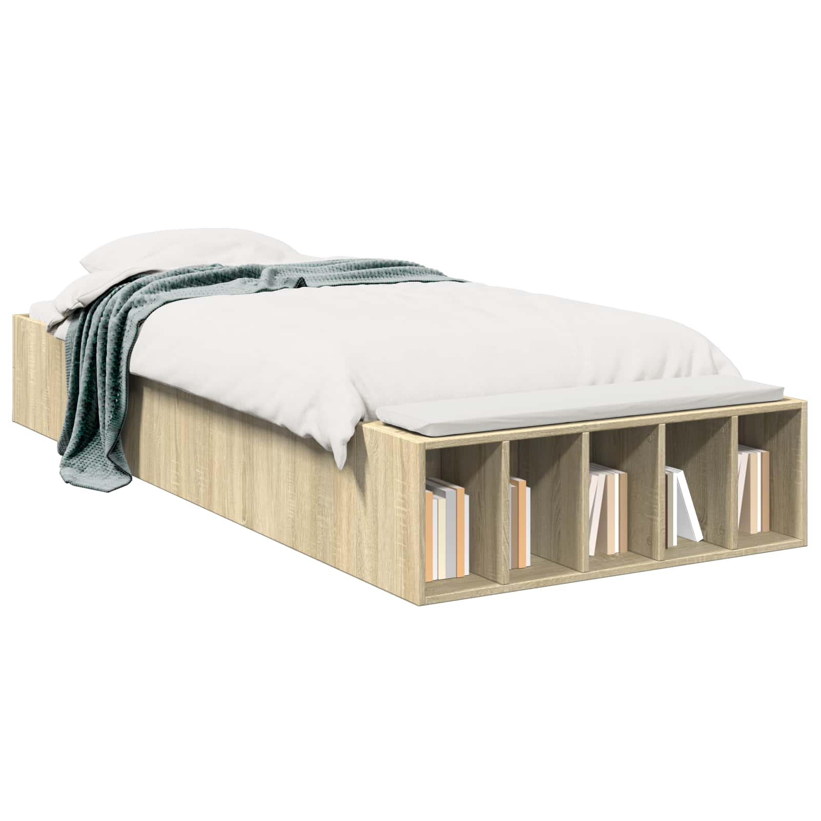 Cadre de lit avec rangement Chêne Sonoma 80 x 200 cm