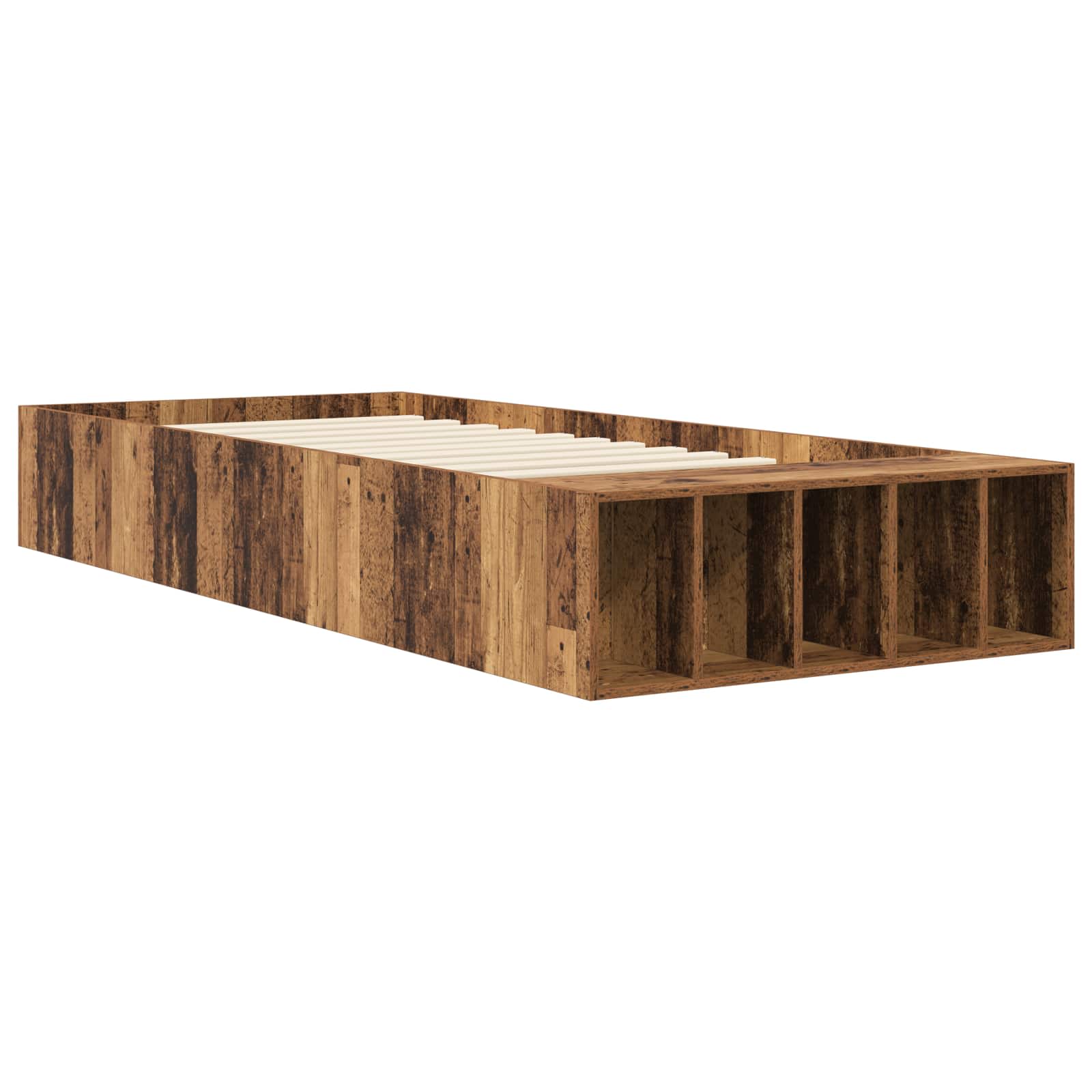 Cadre de lit avec rangement Bois ancien 80 x 200 cm