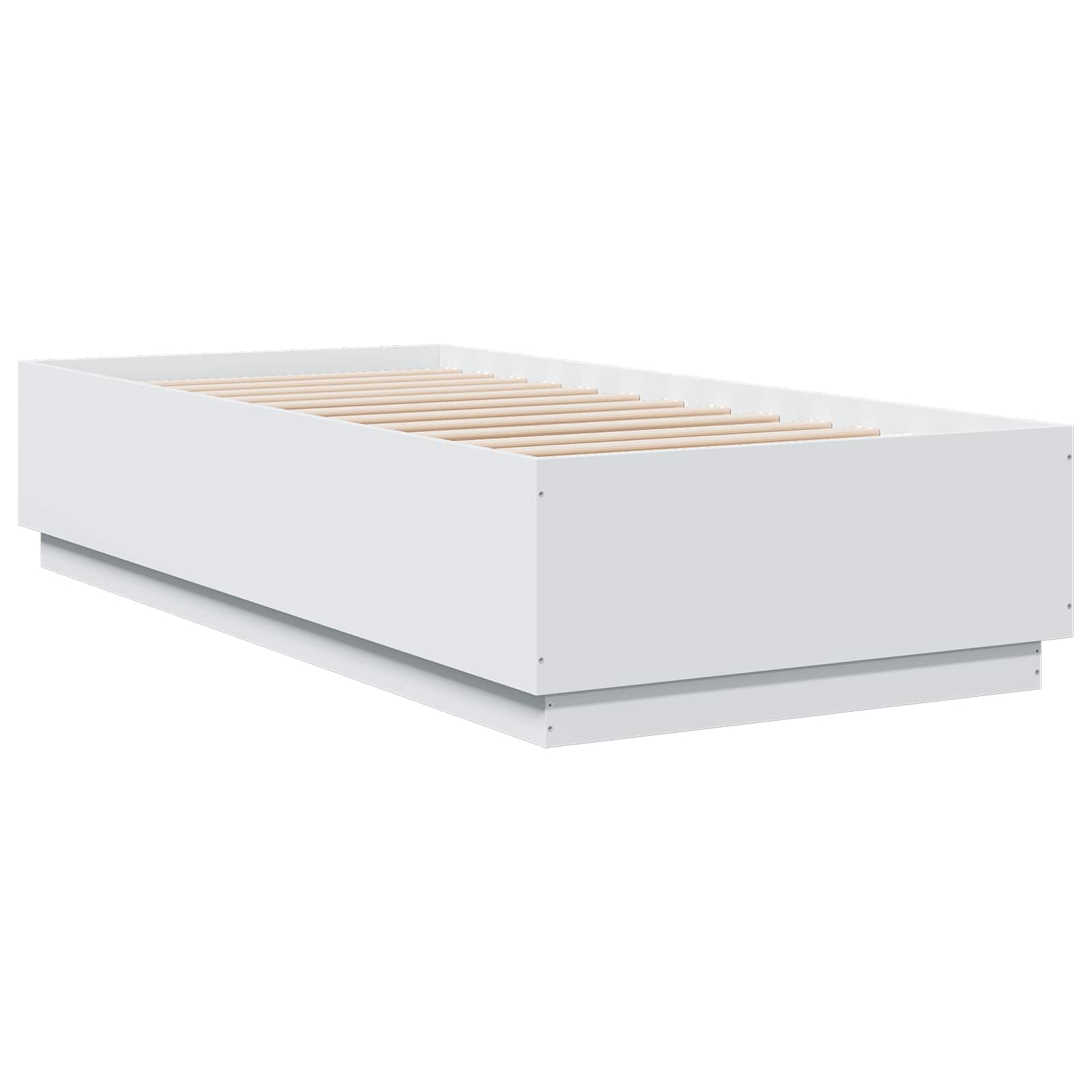 Cadre de lit avec LED Blanc 80 x 200 cm Bois d'ingénierie