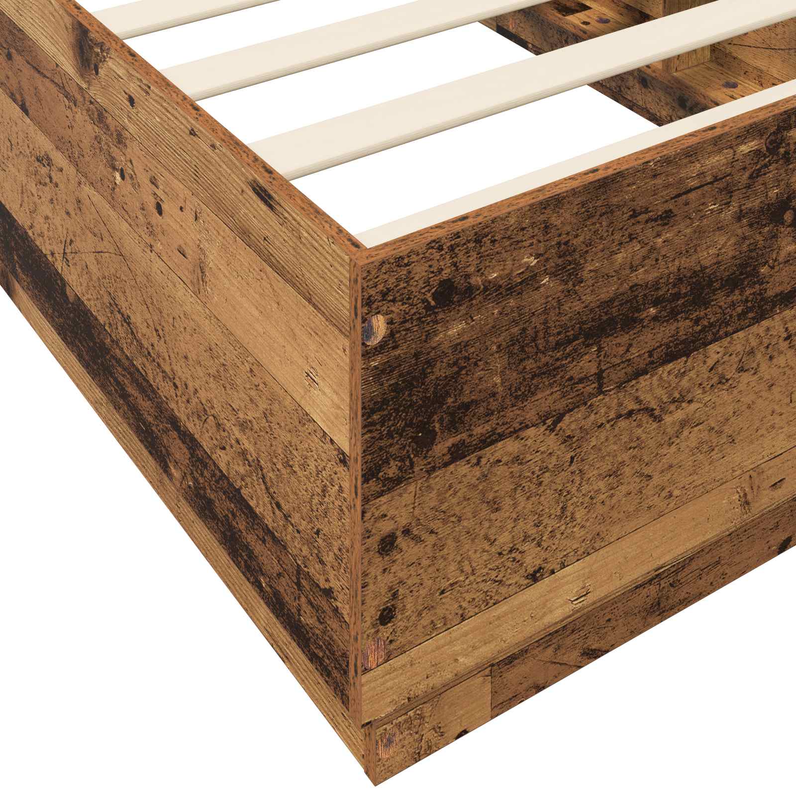 Cadre de lit avec LED Bois ancien 80 x 200 cm Bois d'ingénierie