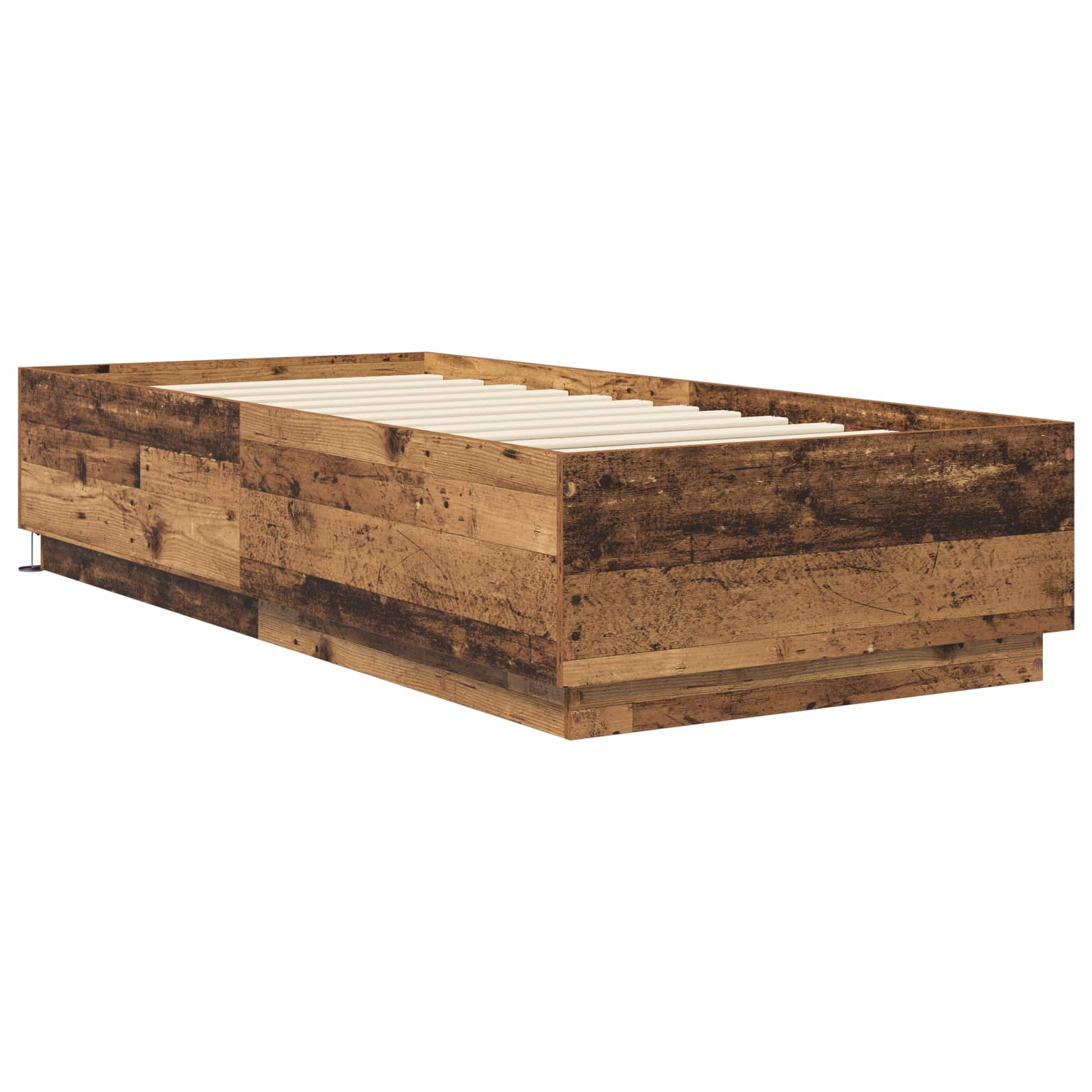 Cadre de lit avec LED Bois ancien 80 x 200 cm Bois d'ingénierie