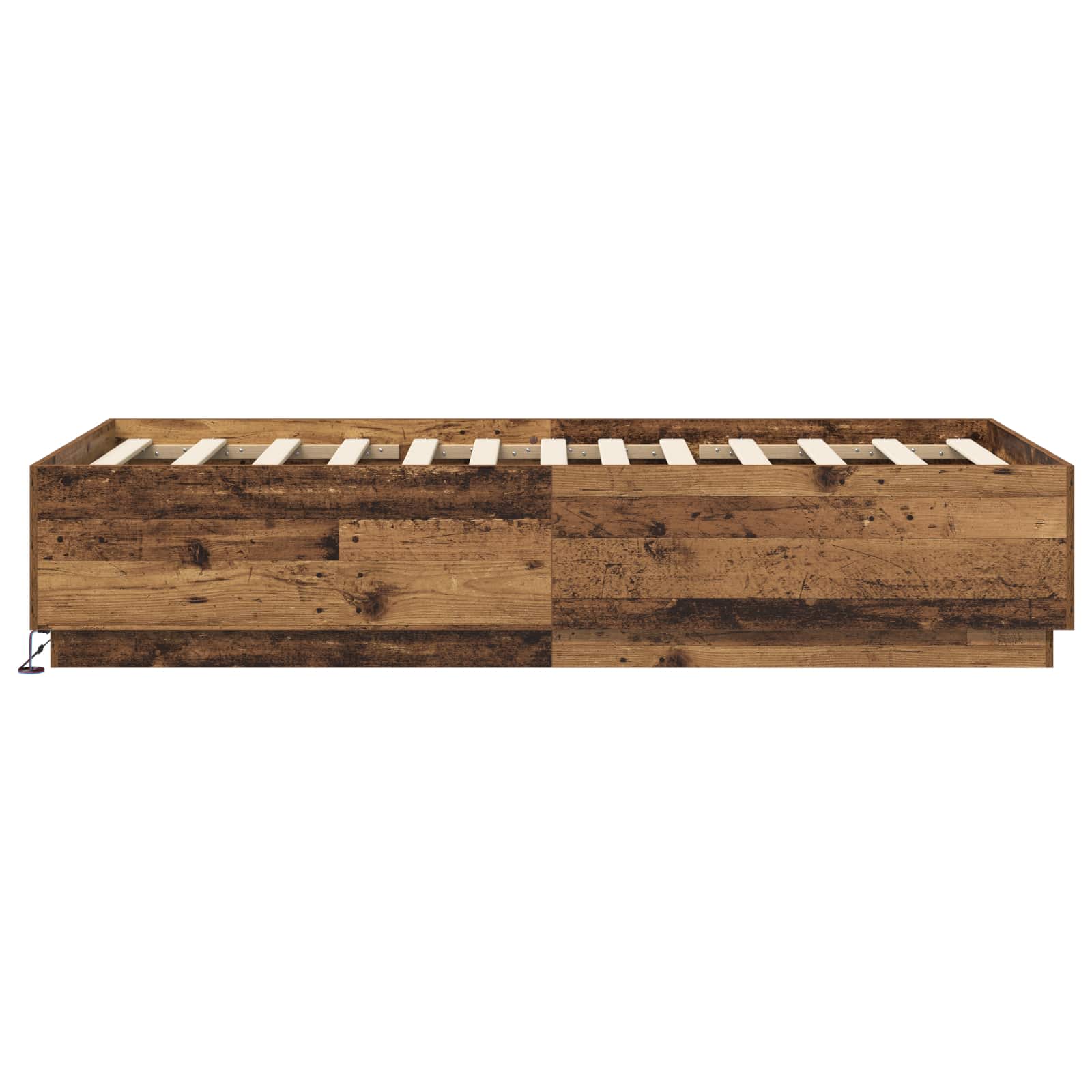 Cadre de lit avec LED Bois ancien 80 x 200 cm Bois d'ingénierie