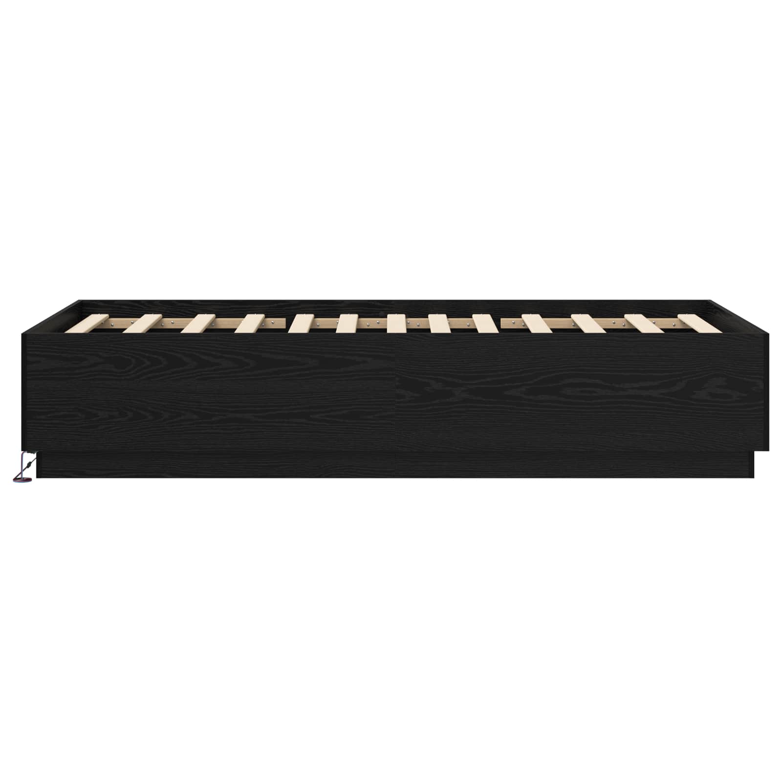 Cadre de lit avec LED Chêne noir 80 x 200 cm Bois d'ingénierie