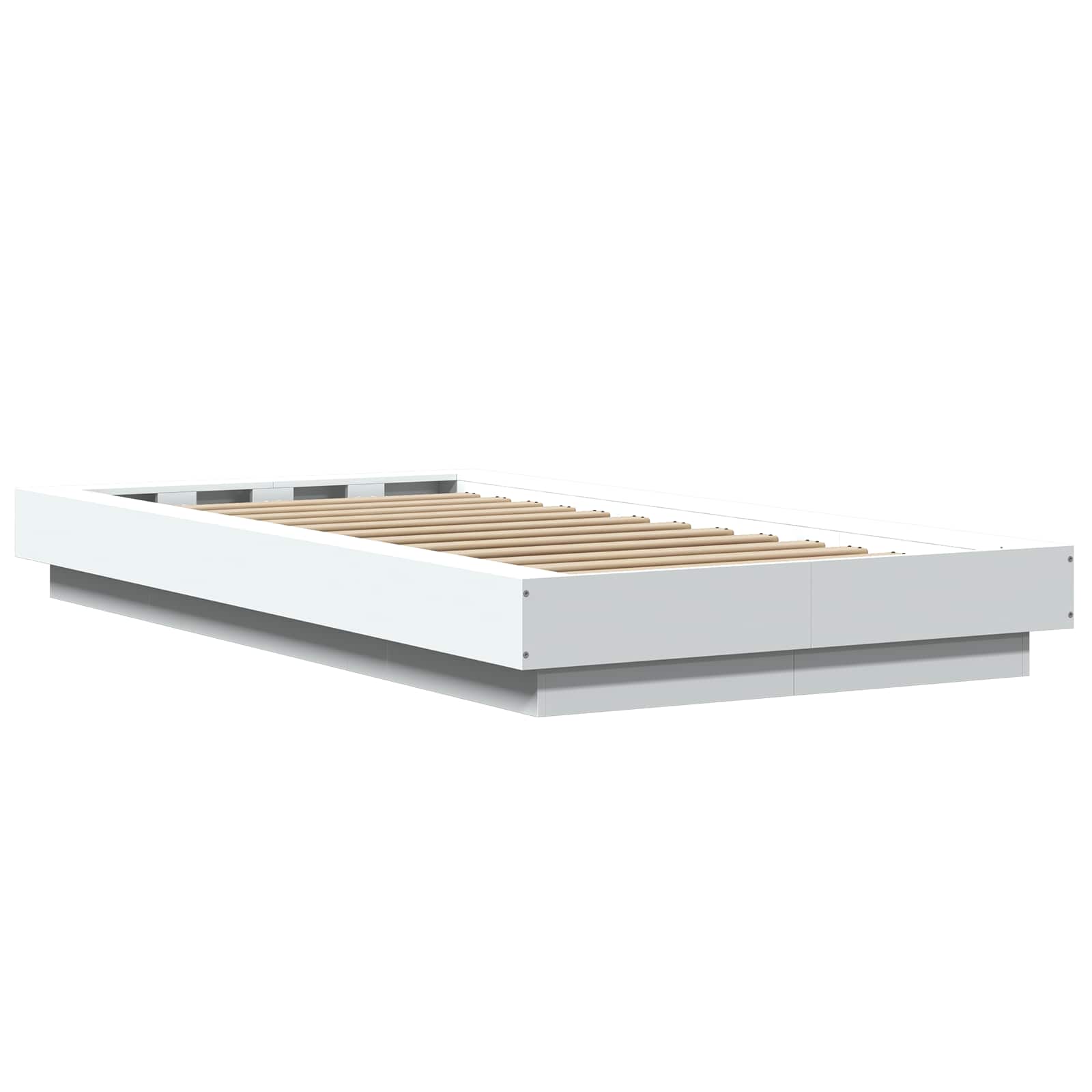 Cadre de lit avec LED Blanc 80 x 200 cm Bois d'ingénierie