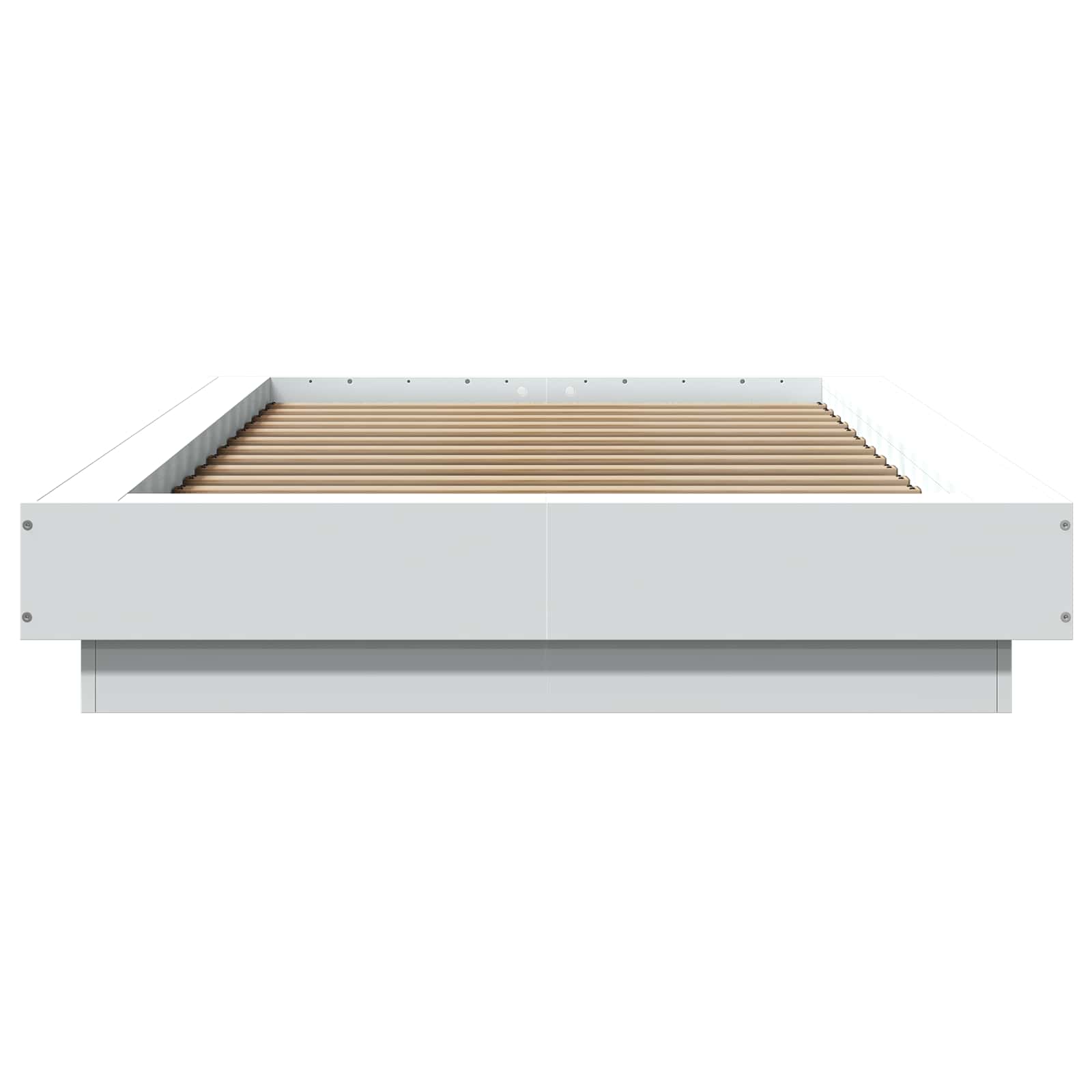 Cadre de lit avec LED Blanc 80 x 200 cm Bois d'ingénierie