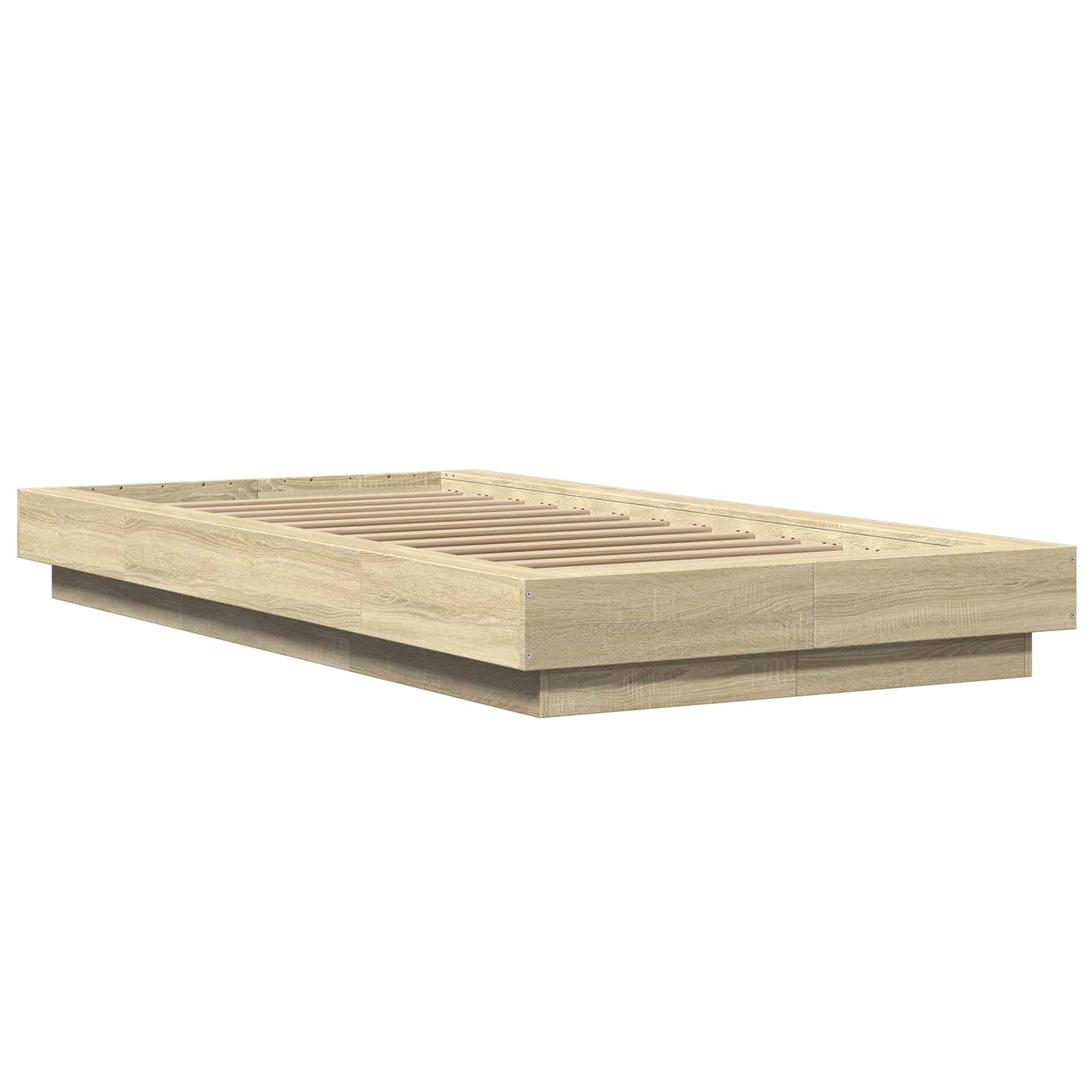 Cadre de lit avec LED avec bandes LED Chêne Sonoma 80 x 200 cm