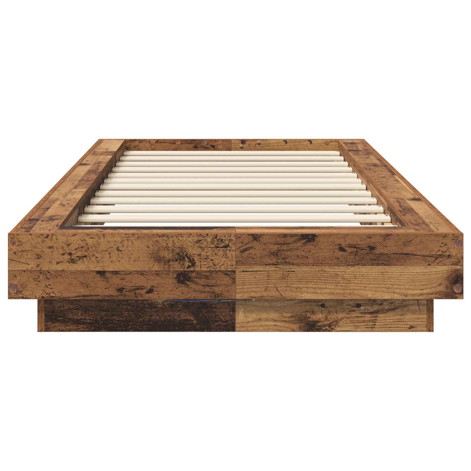 Cadre de lit avec LED Bois ancien 80 x 200 cm Bois d'ingénierie - XIOS