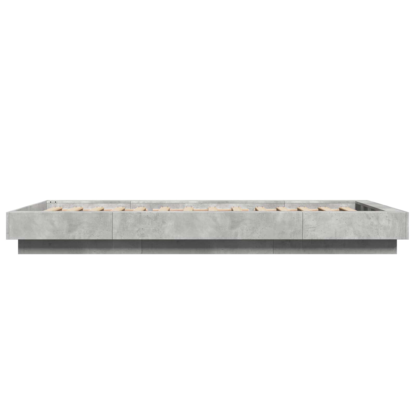 Cadre de lit avec LED Gris béton 80 x 200 cm Bois d'ingénierie - XIOS