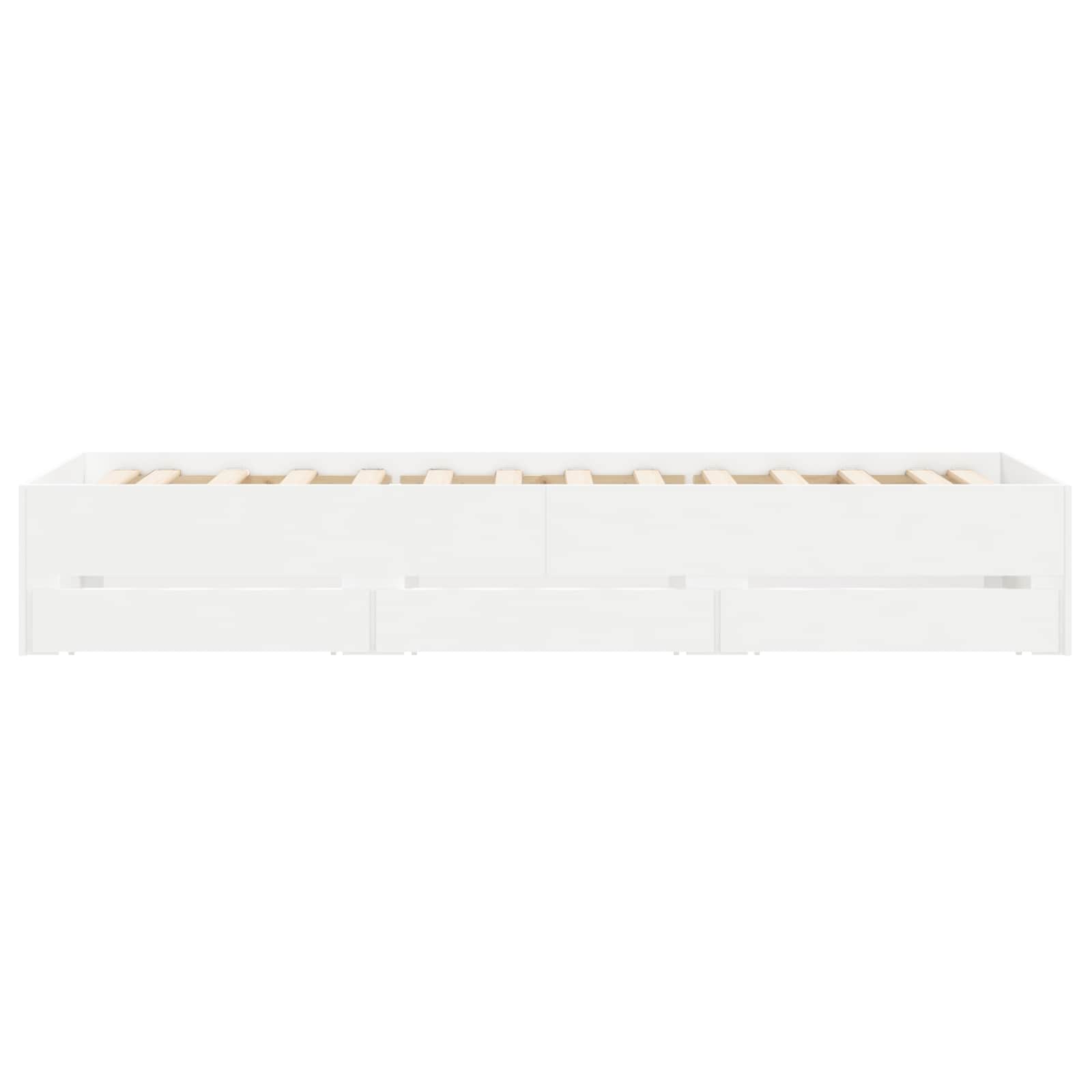 Cadre de lit avec rangement Blanc 80 x 200 cm Bois d'ingénierie