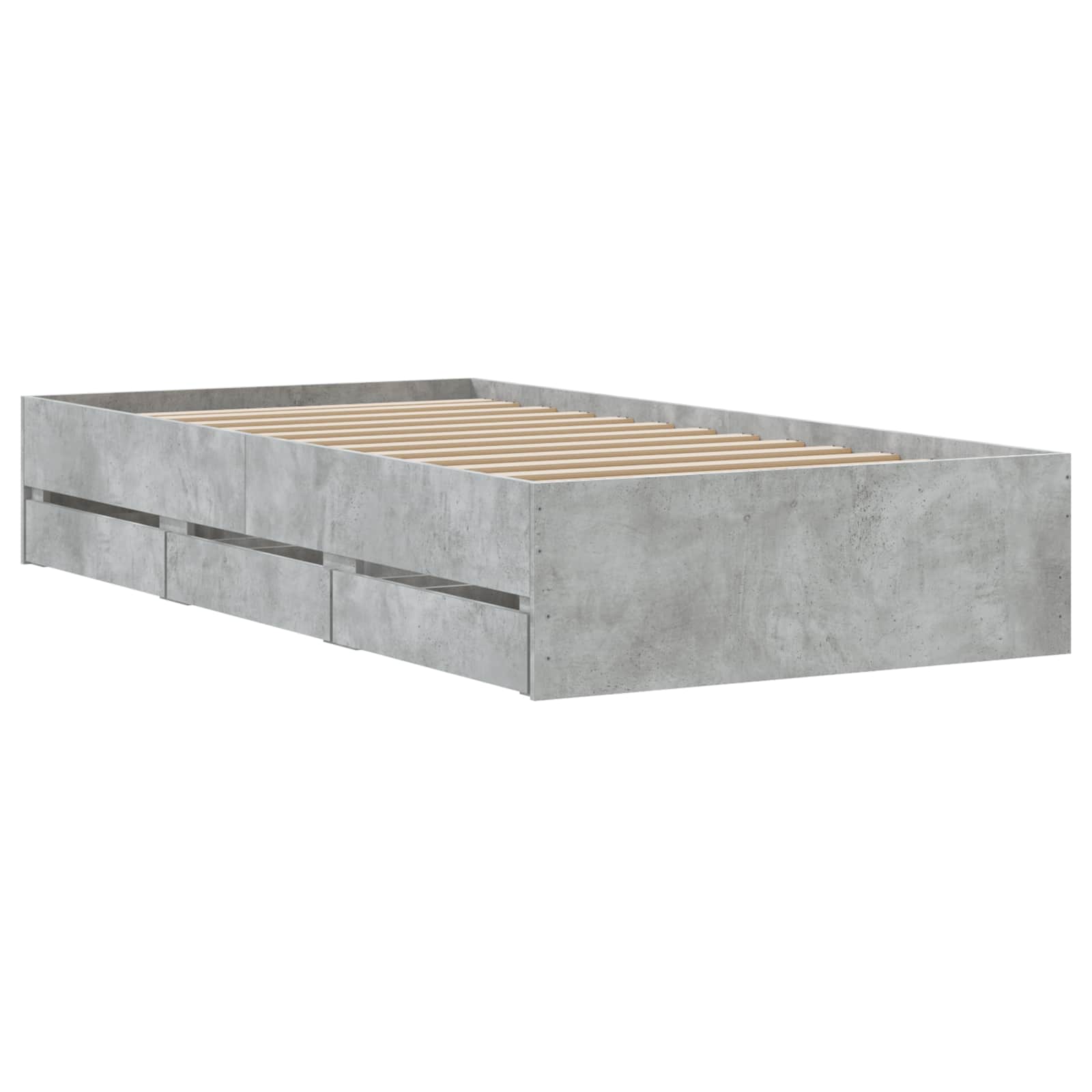 Cadre de lit avec rangement avec tiroir Sonoma gris 80 x 200 cm